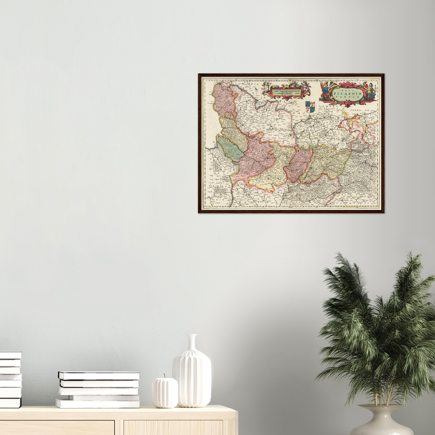 Historische Landkarte Picardie um 1650