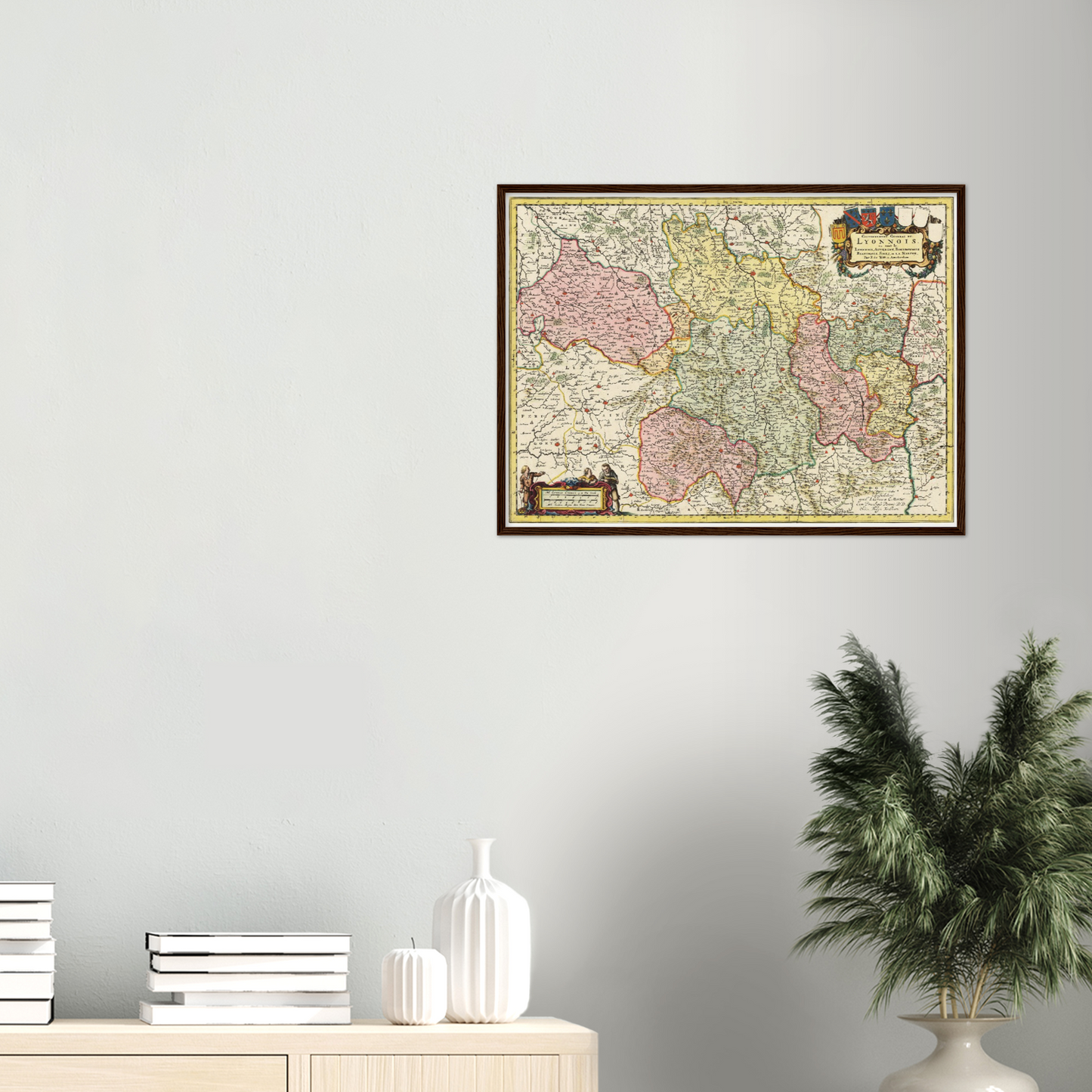 Historische Landkarte Auvergne um 1720