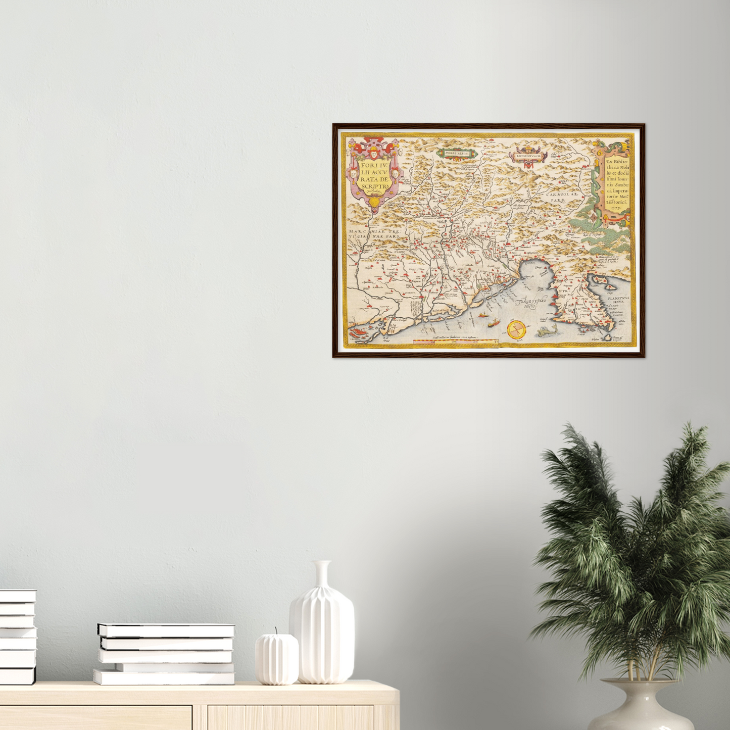 Historische Landkarte Venetien um 1609