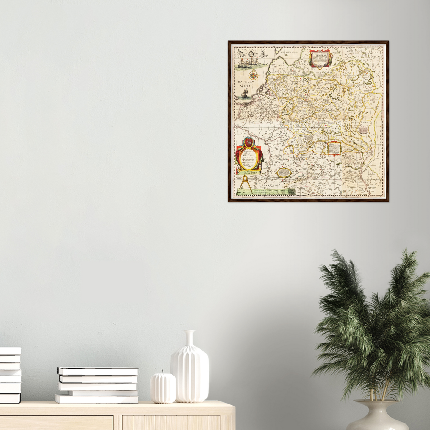 Historische Landkarte Litauen um 1635