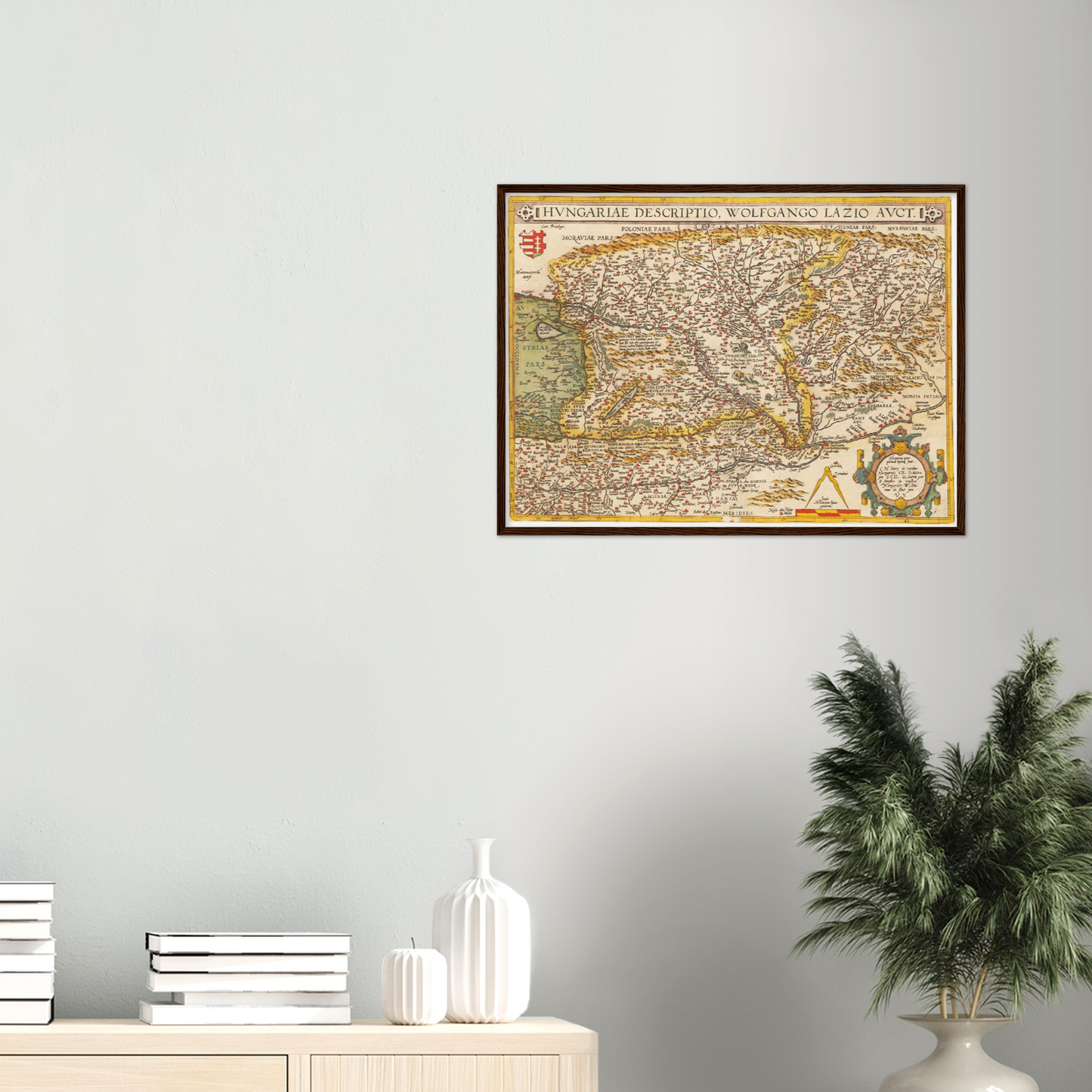Historische Landkarte Ungarn um 1609