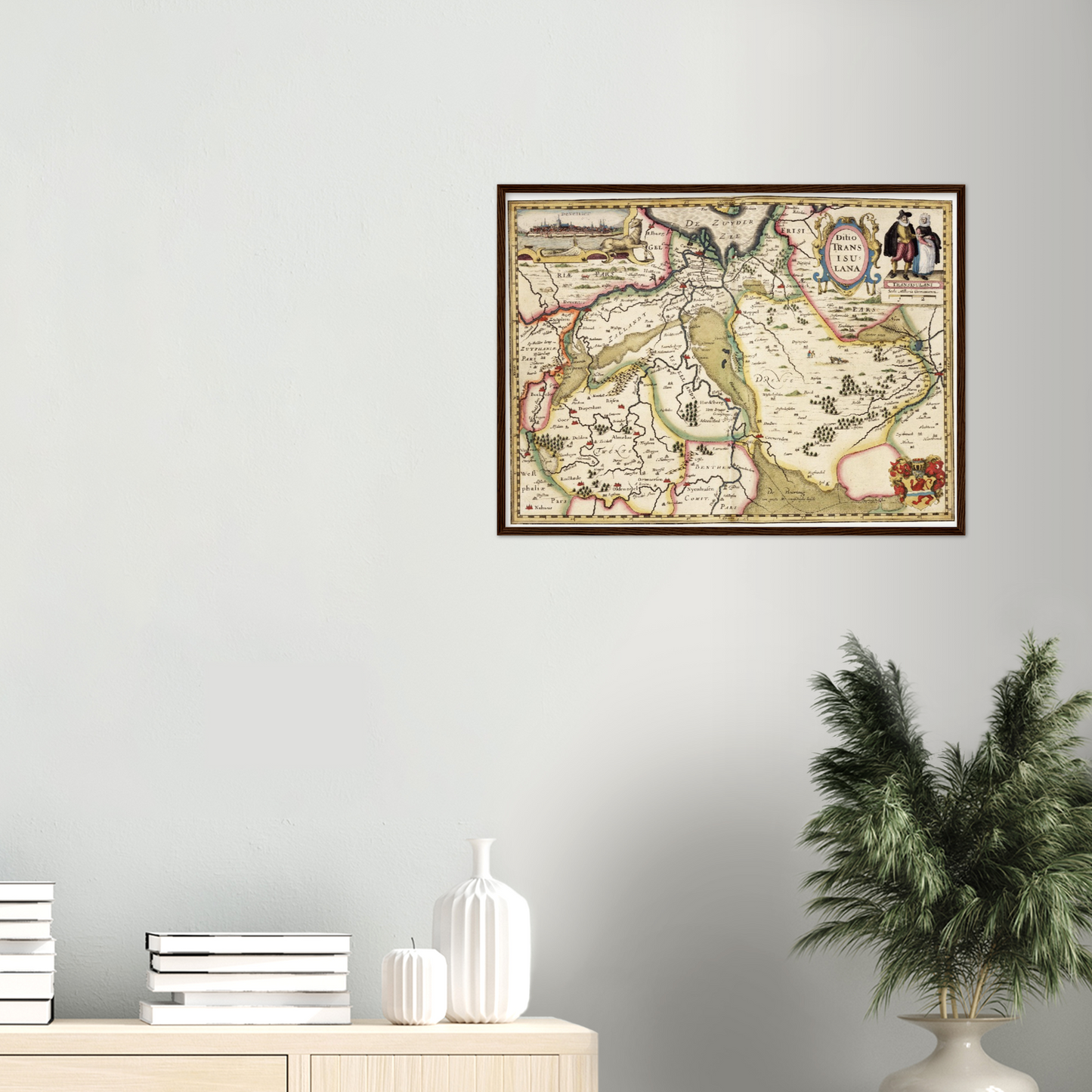 Historische Landkarte Provinz Overijssel um 1617