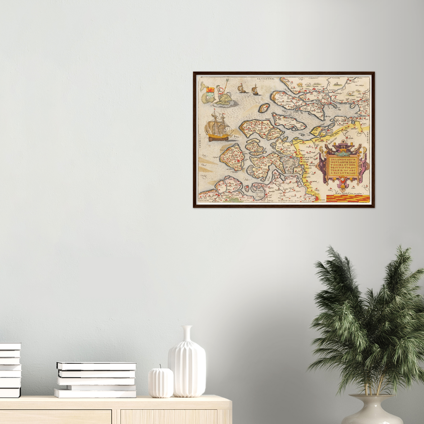 Historische Landkarte Provinz Zeeland um 1609