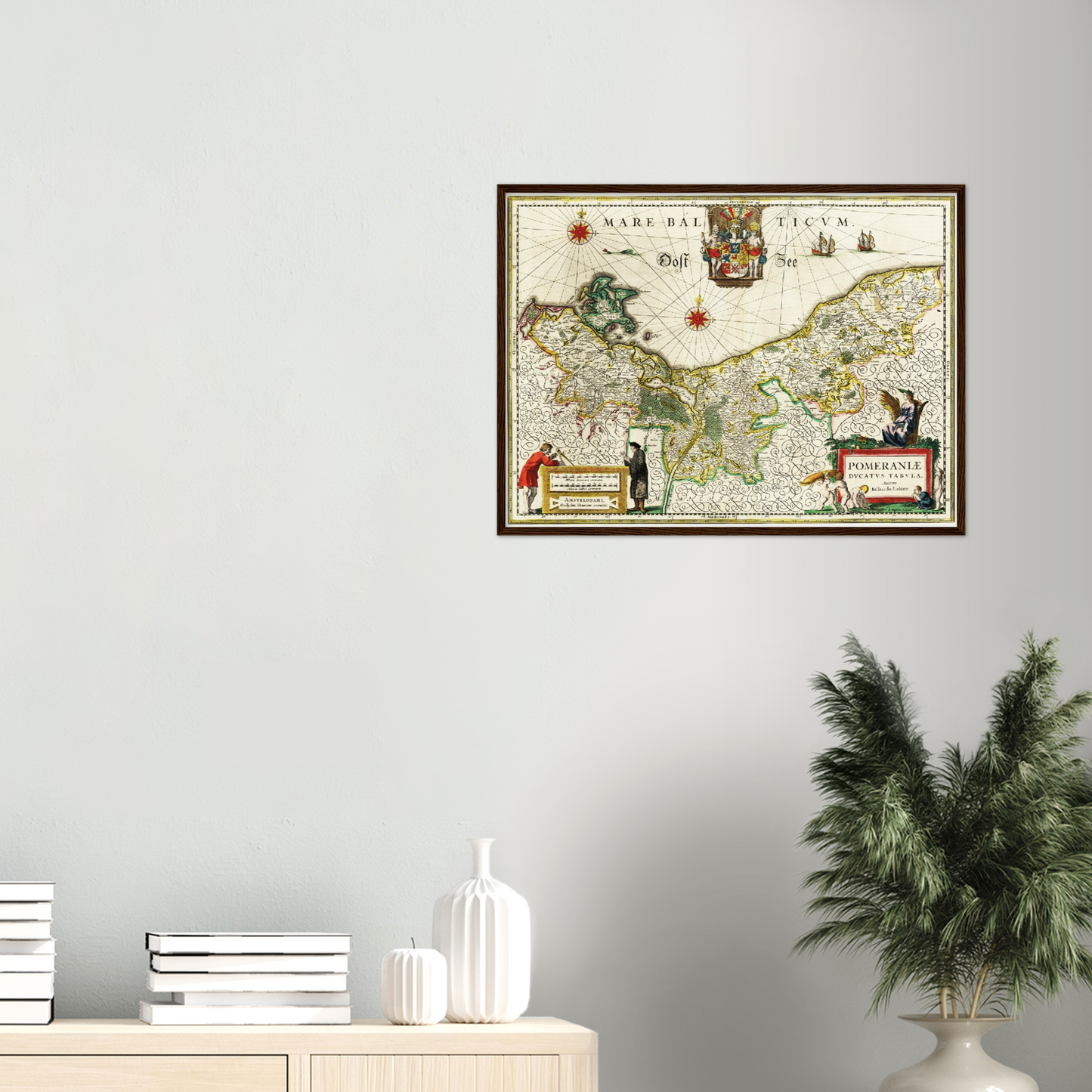 Historische Landkarte Pommern um 1647