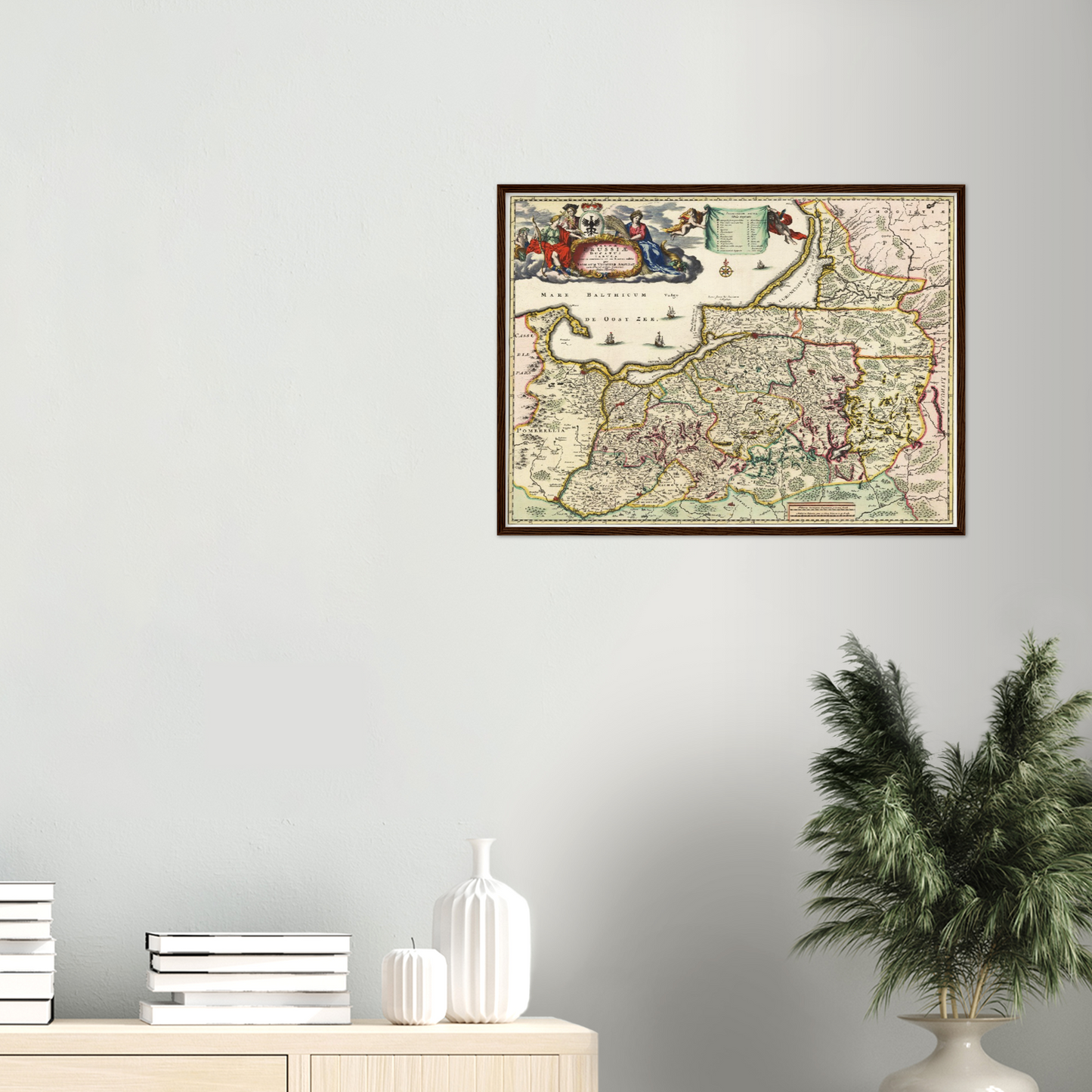 Historische Landkarte Preußen um 1680