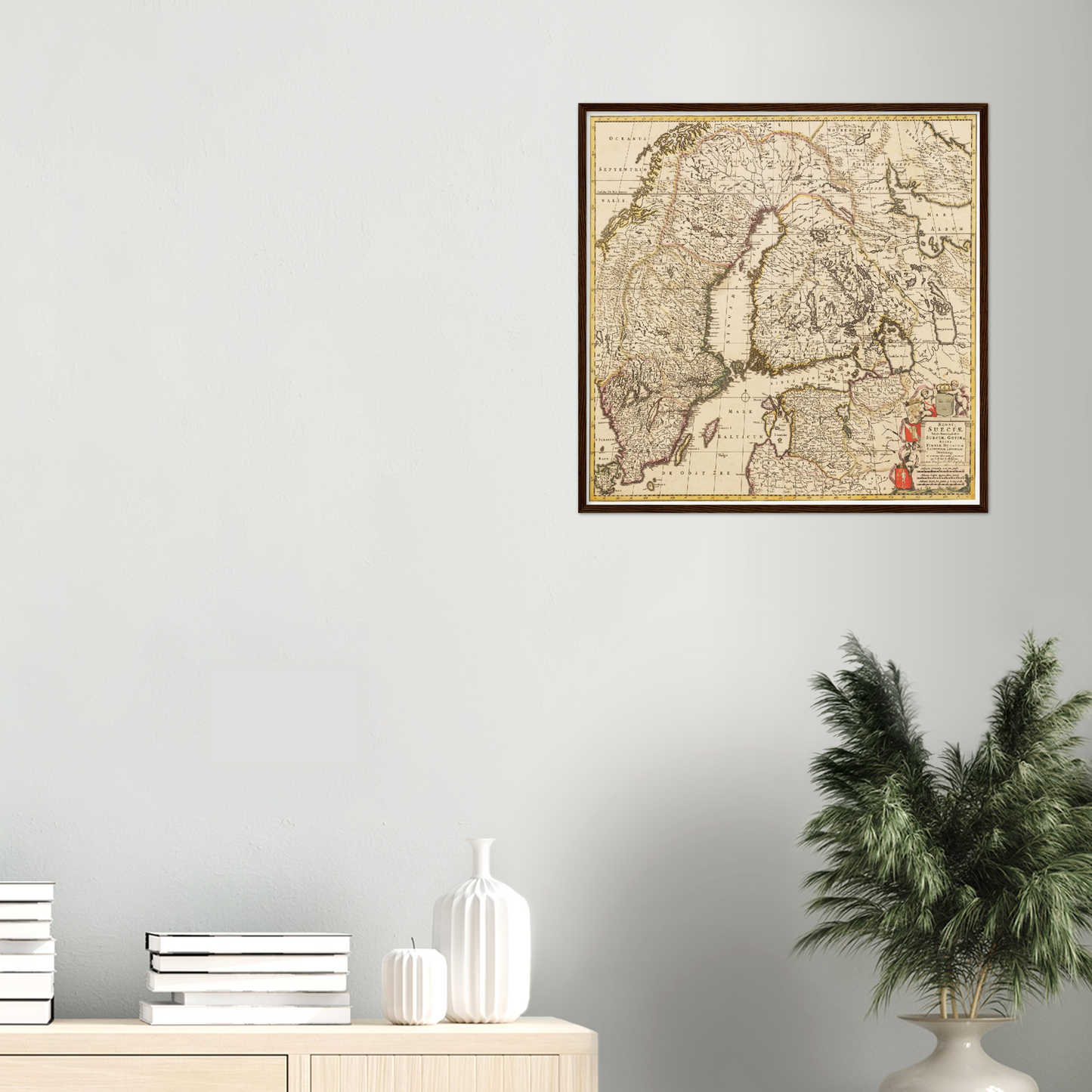 Historische Landkarte Schweden um 1698
