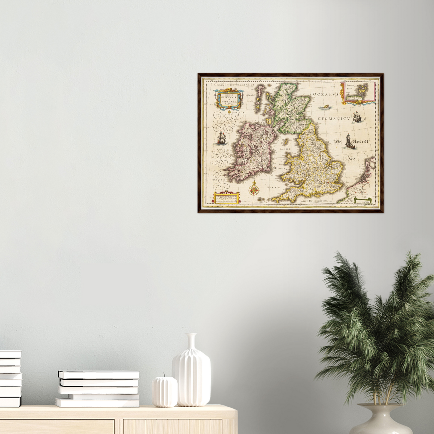 Historische Landkarte Vereinigtes Königreich um 1635
