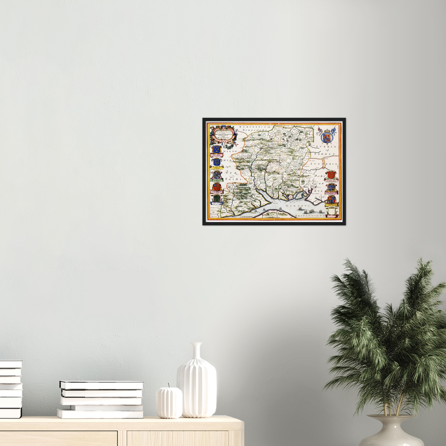Historische Landkarte Hampshire um 1646