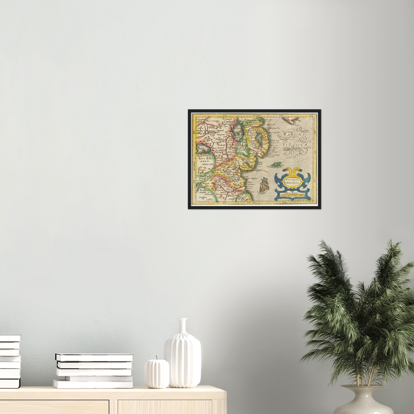 Historische Landkarte Dublin um 1609