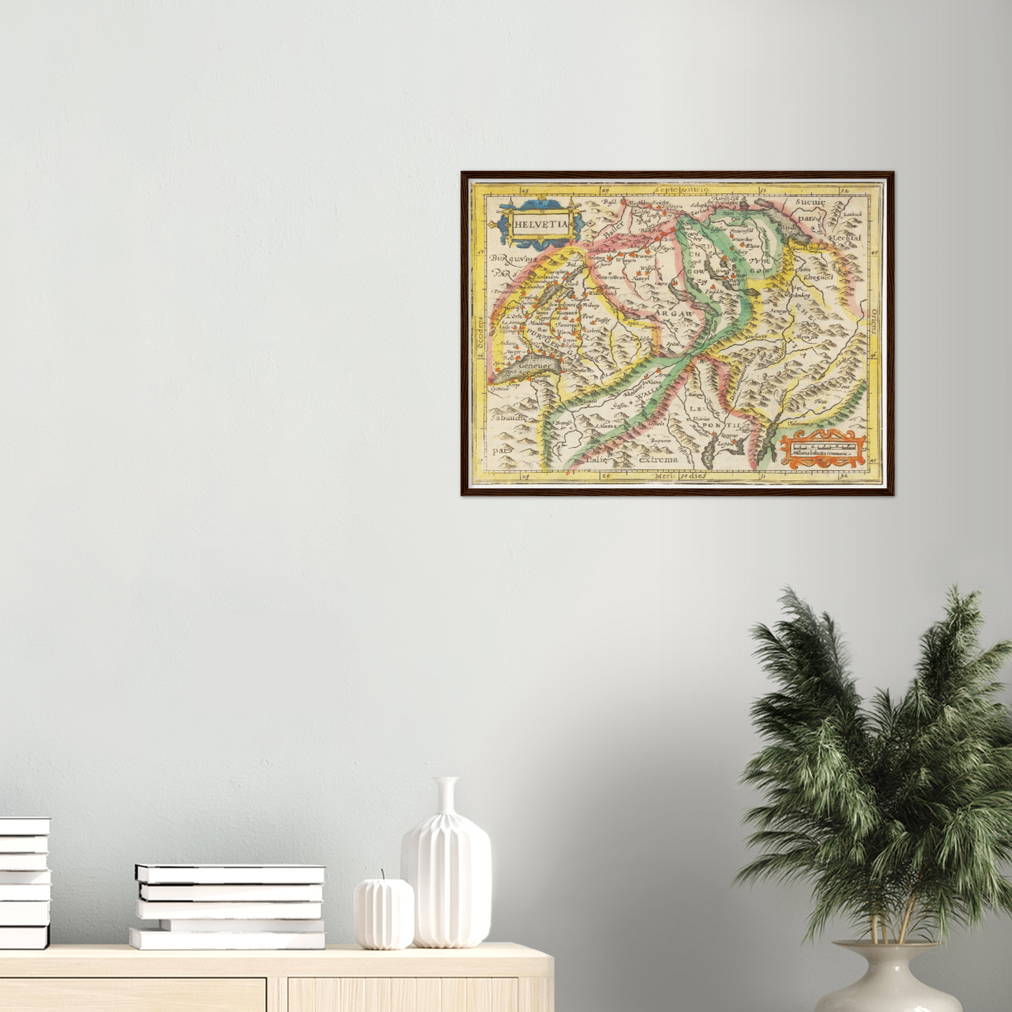 Historische Landkarte Schweiz um 1609