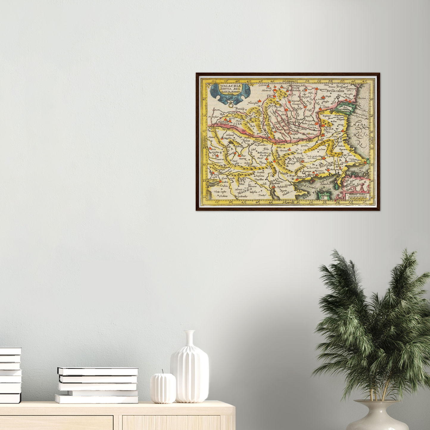 Historische Landkarte Wallachei um 1609