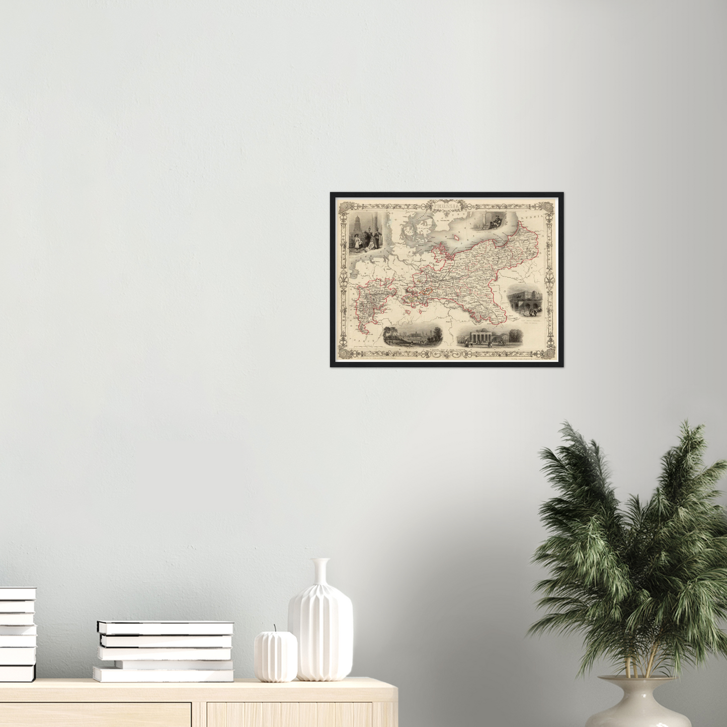Historische Landkarte Preußen um 1850