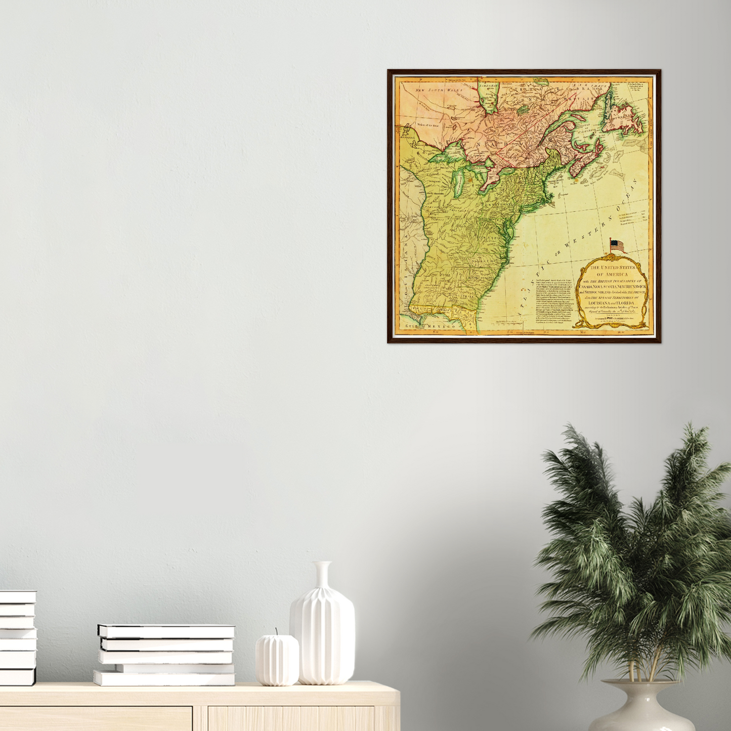 Historische Landkarte USA um 1700