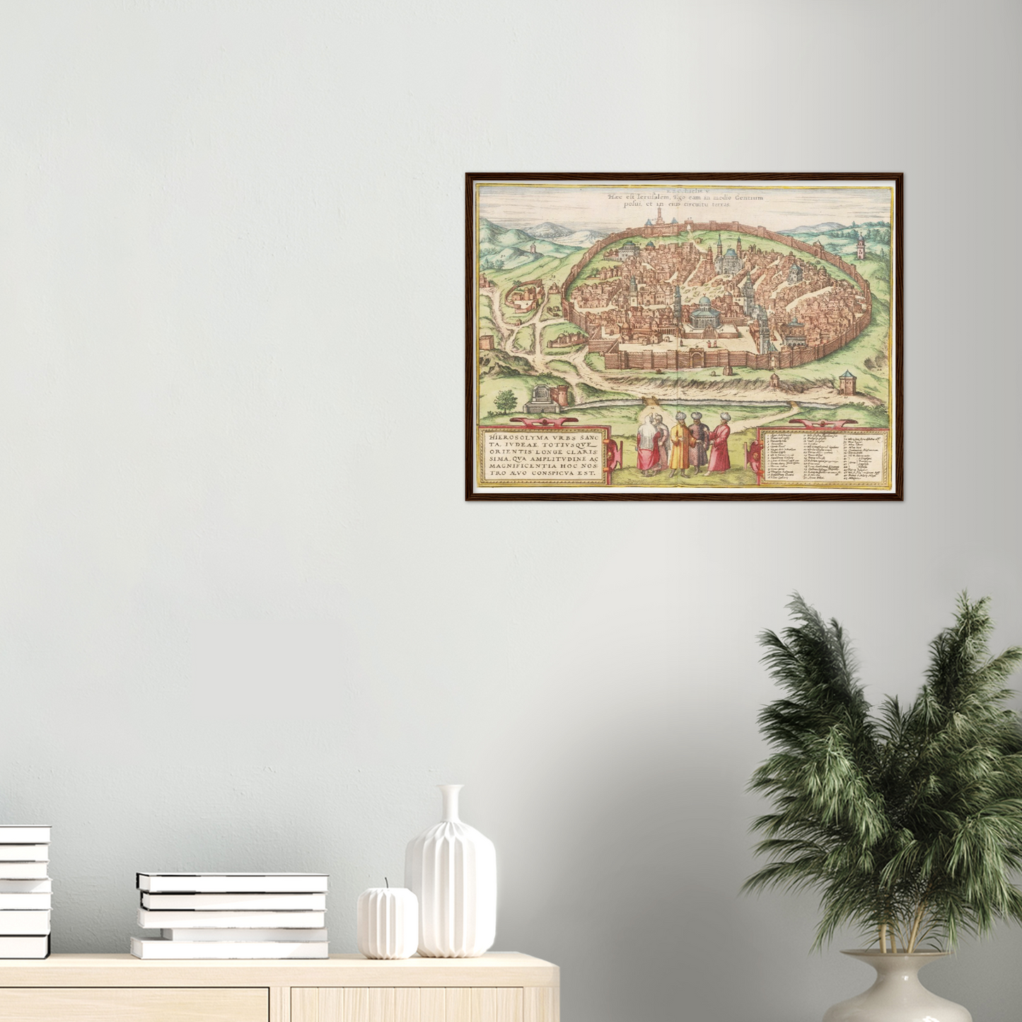 Historische Stadtansicht Jerusalem um 1575