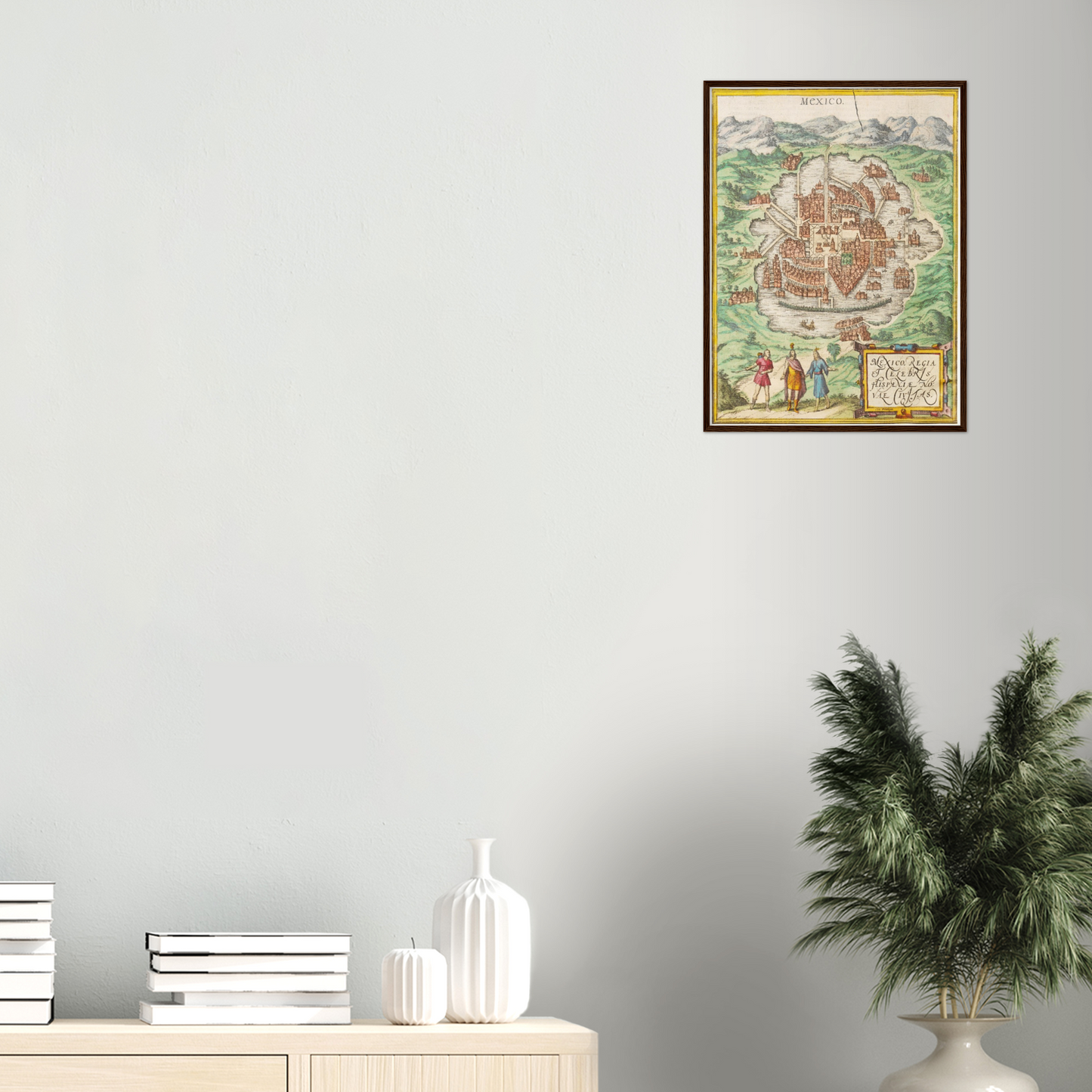 Historischer Stadtplan Mexiko-Stadt um 1570
