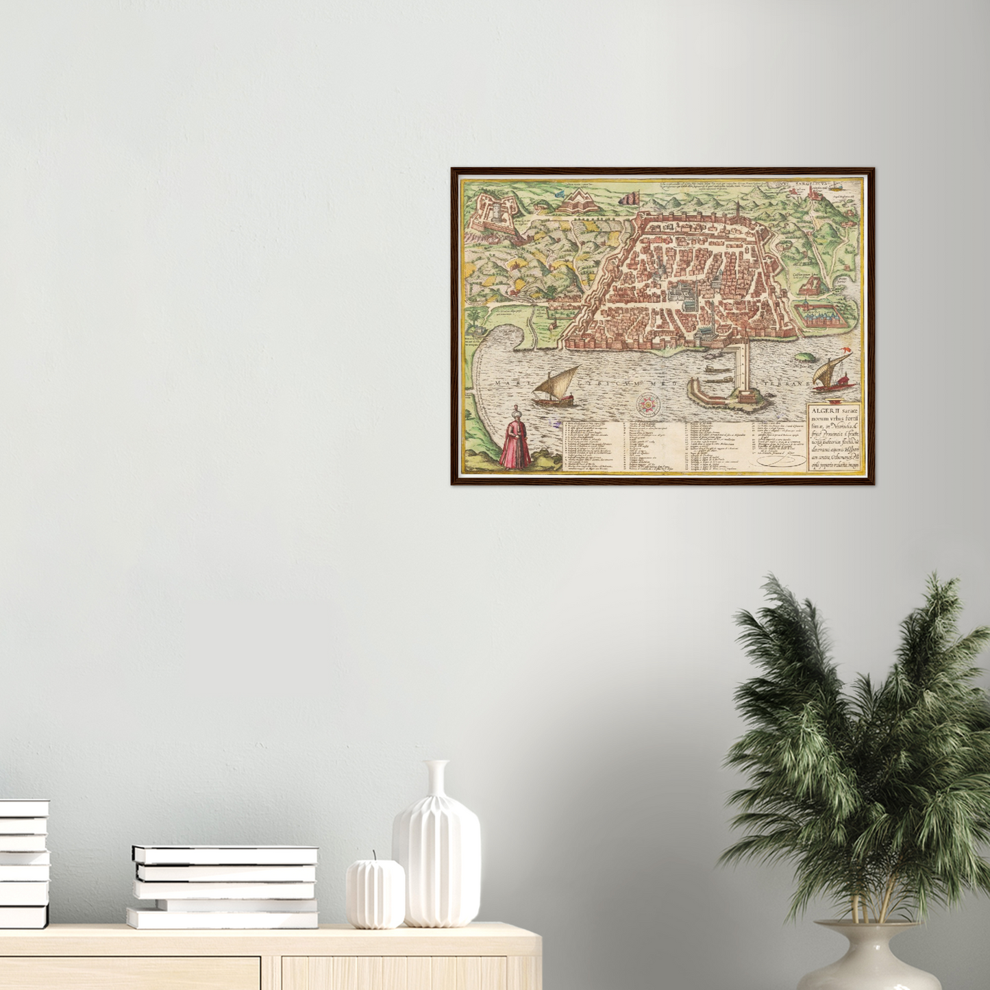 Historischer Stadtplan Algier um 1582