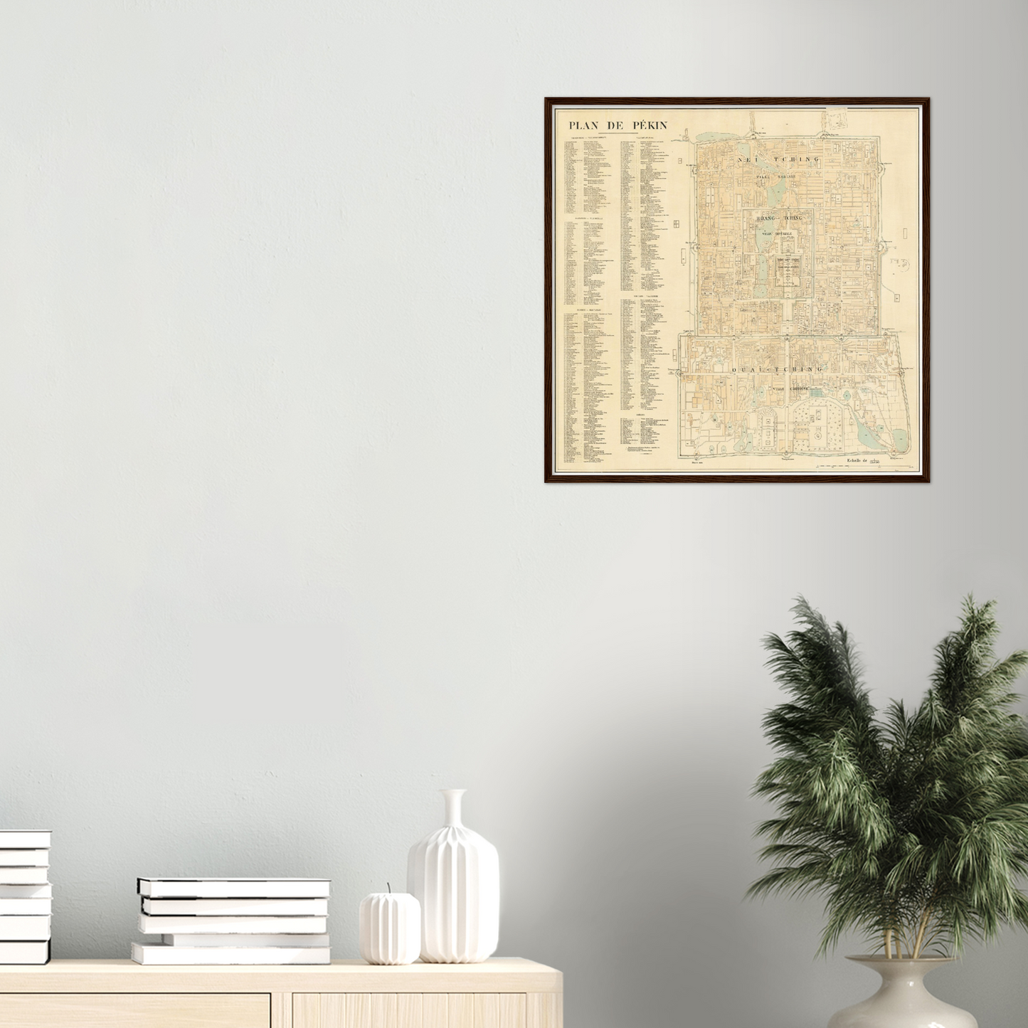 Historischer Stadtplan Peking um 1900