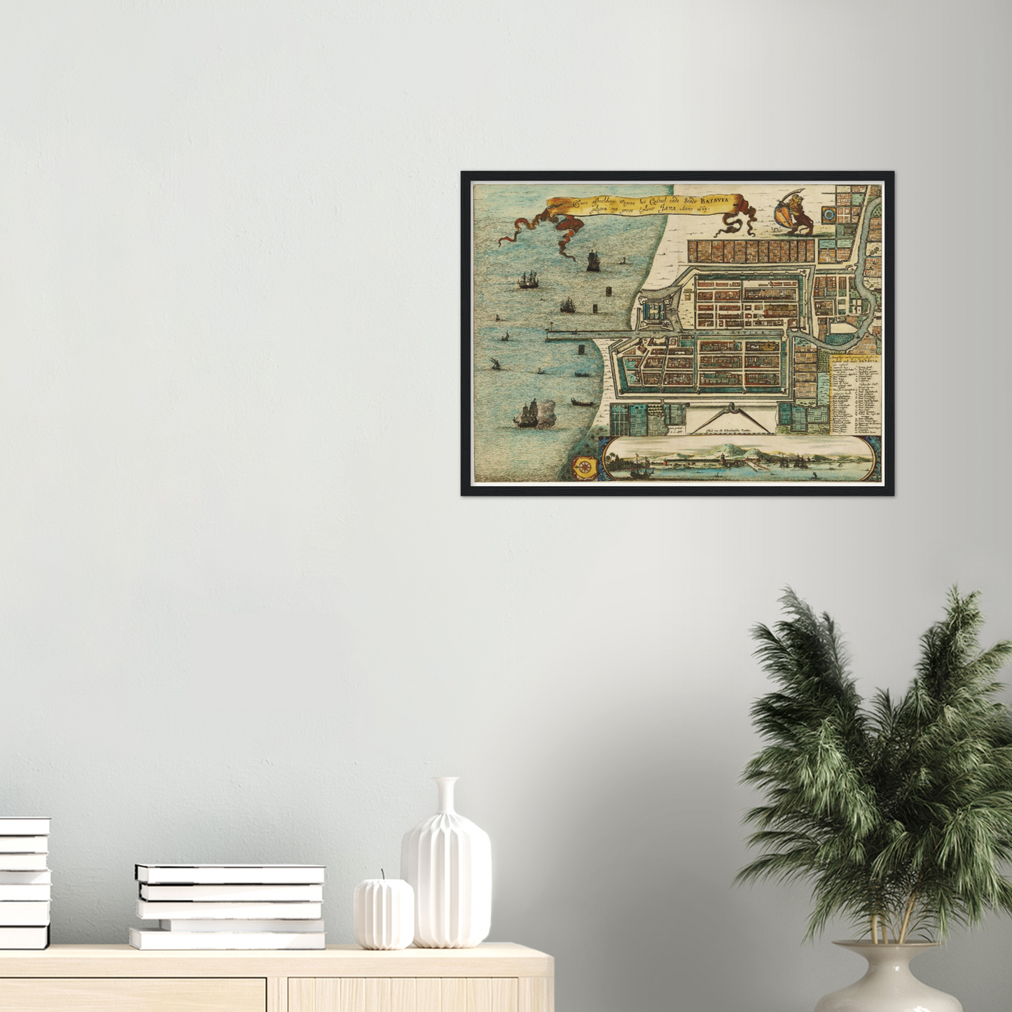 Historischer Stadtplan Jakarta um 1669