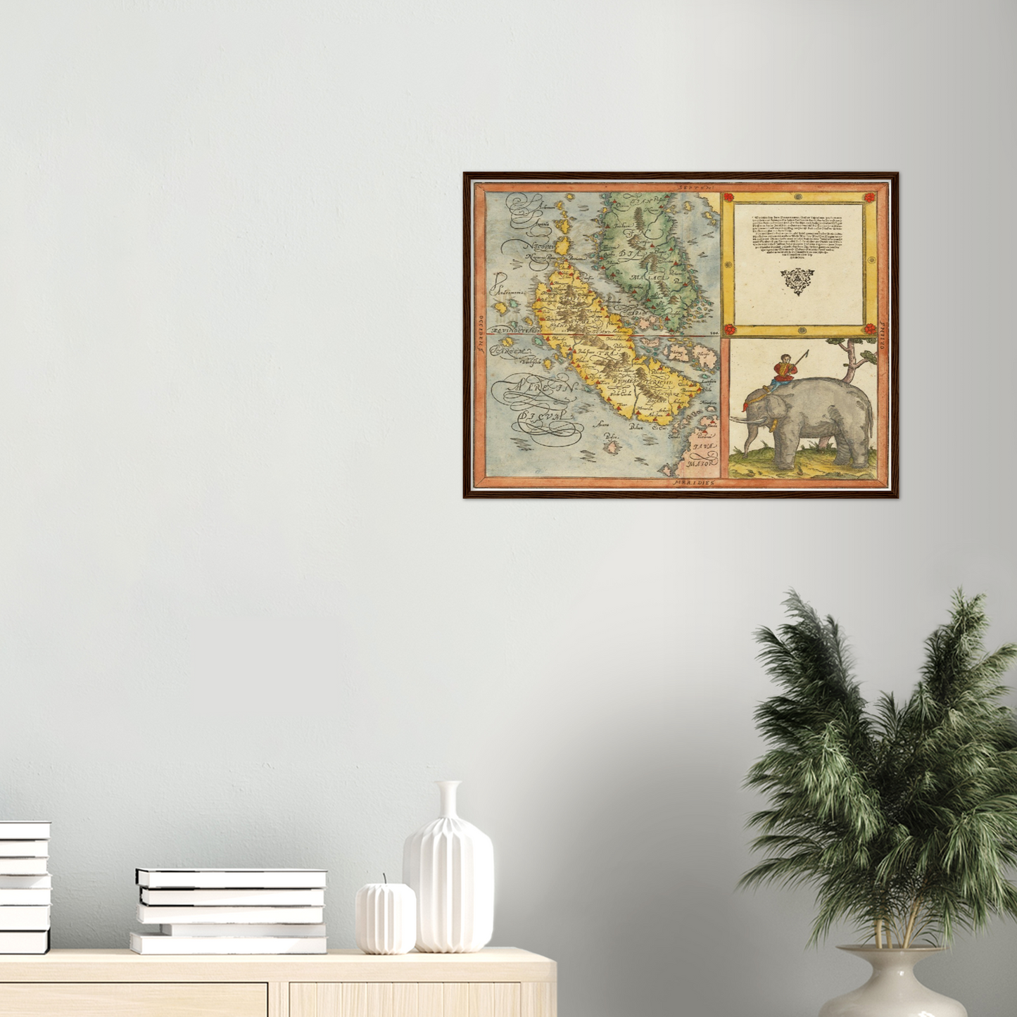 Historische Landkarte Singapur um 1580