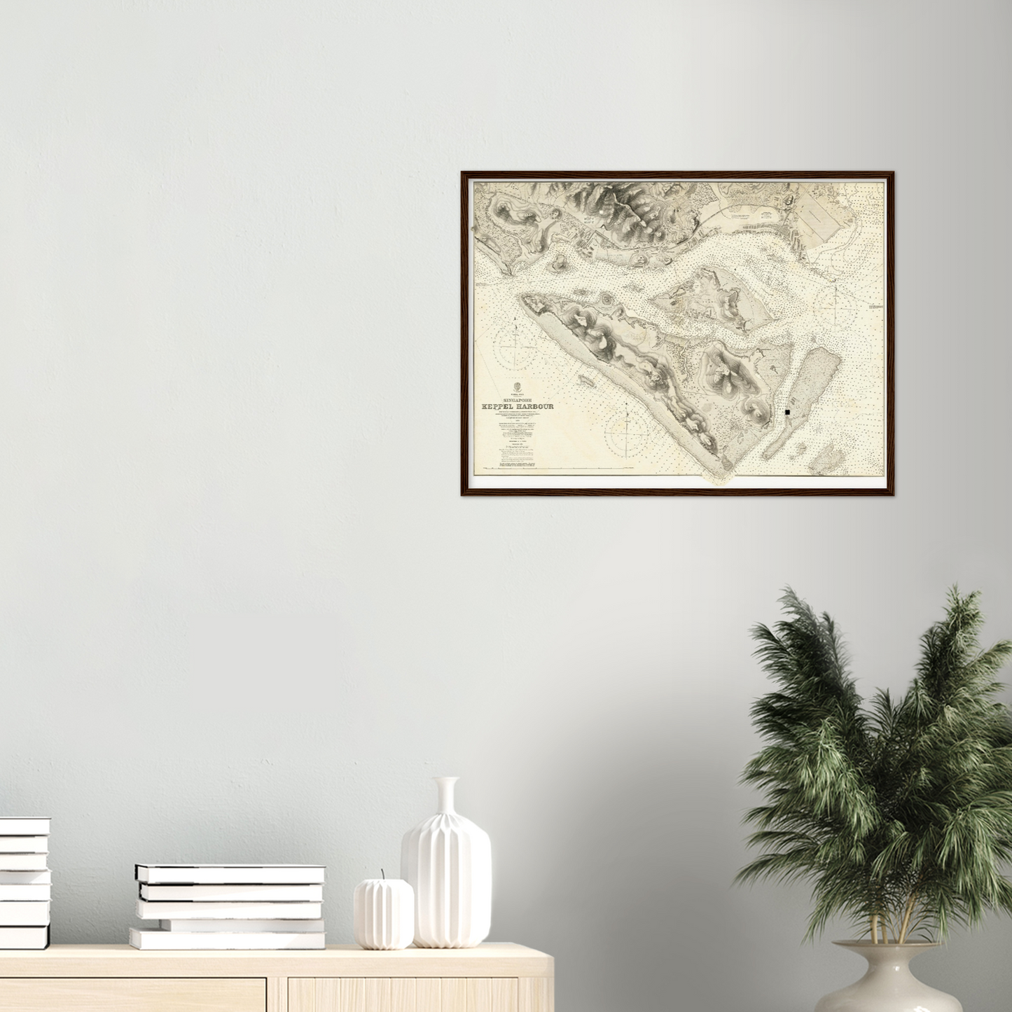 Historischer Stadtplan Singapur um 1893