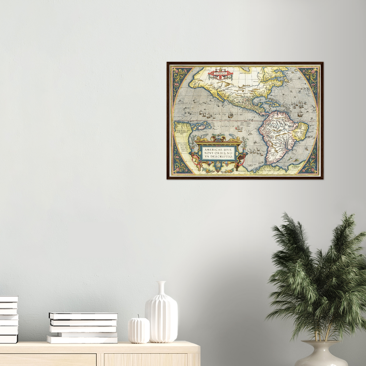 Historische Landkarte Amerika um 1570