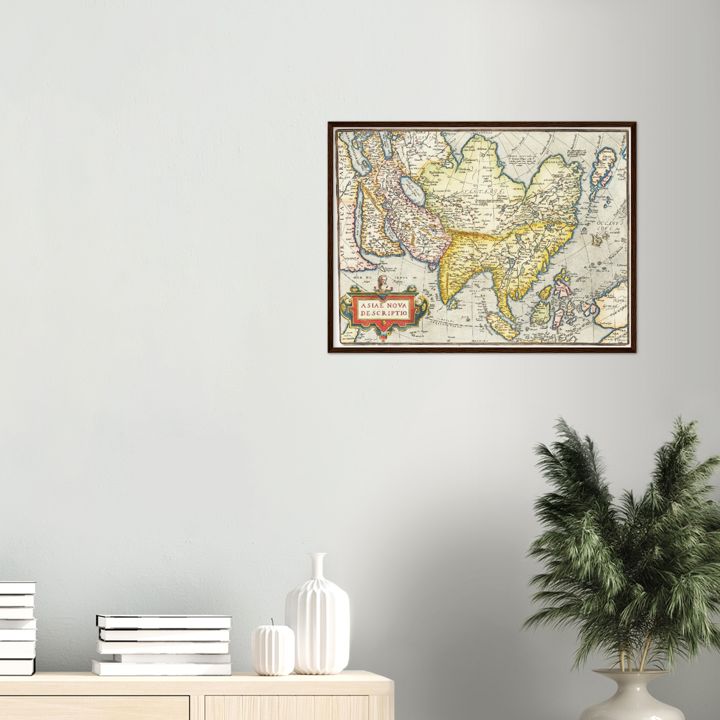 Historische Landkarte Asien um 1570