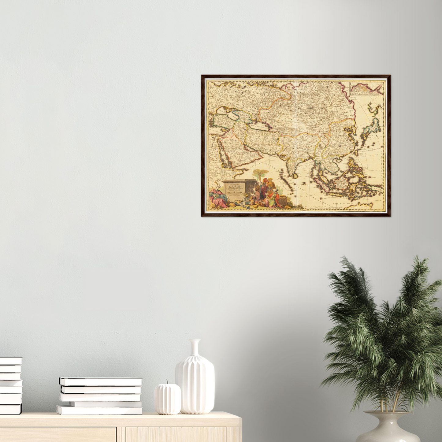 Historische Landkarte Asien um 1694