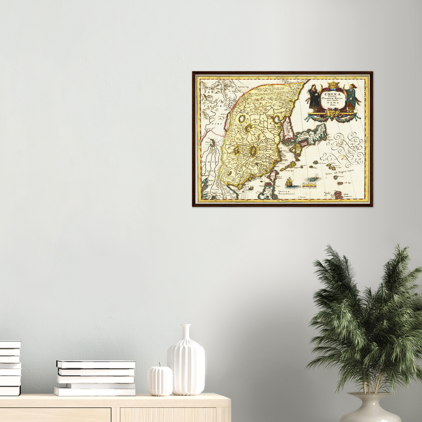 Historische Landkarte China um 1636