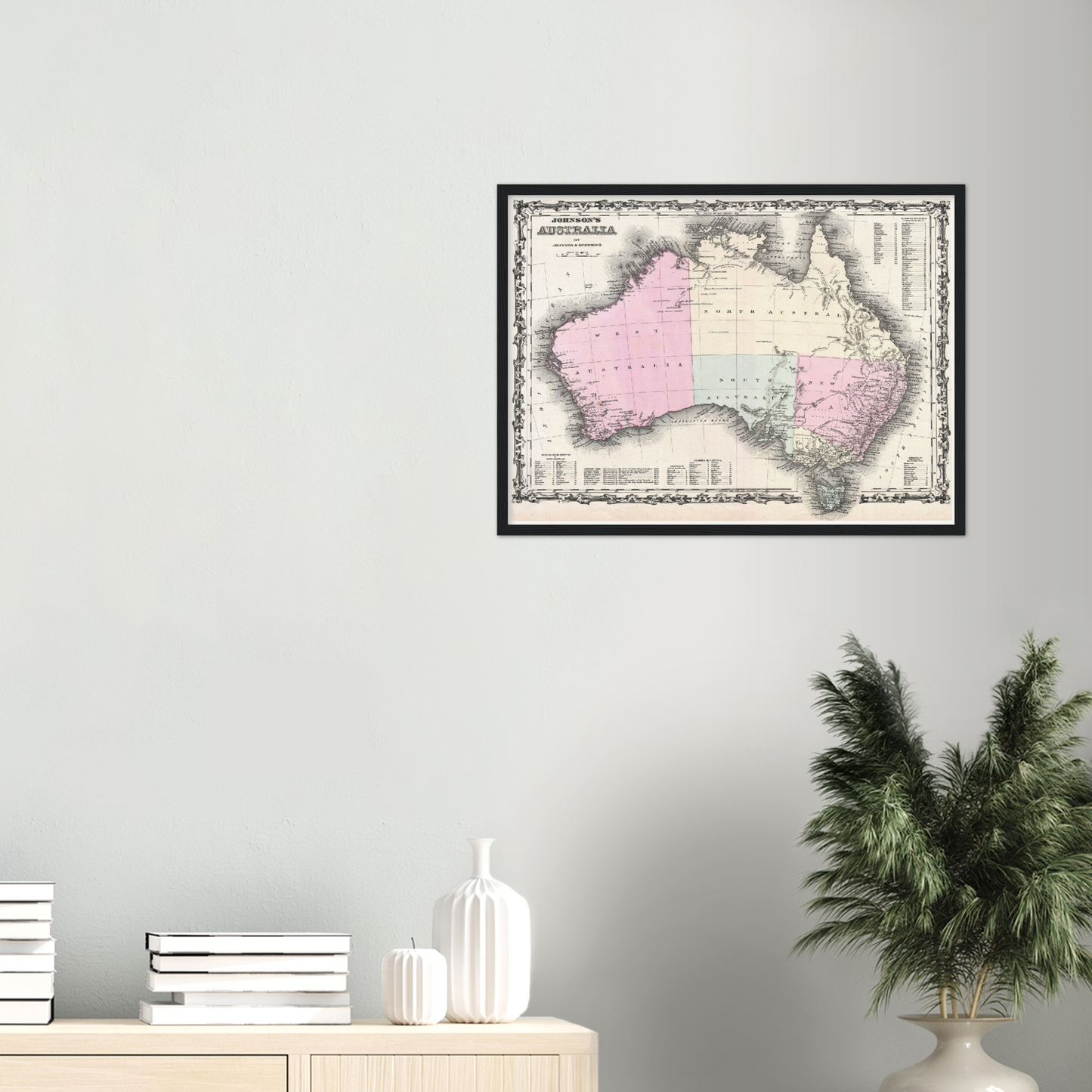Historische Landkarte Australien um 1861