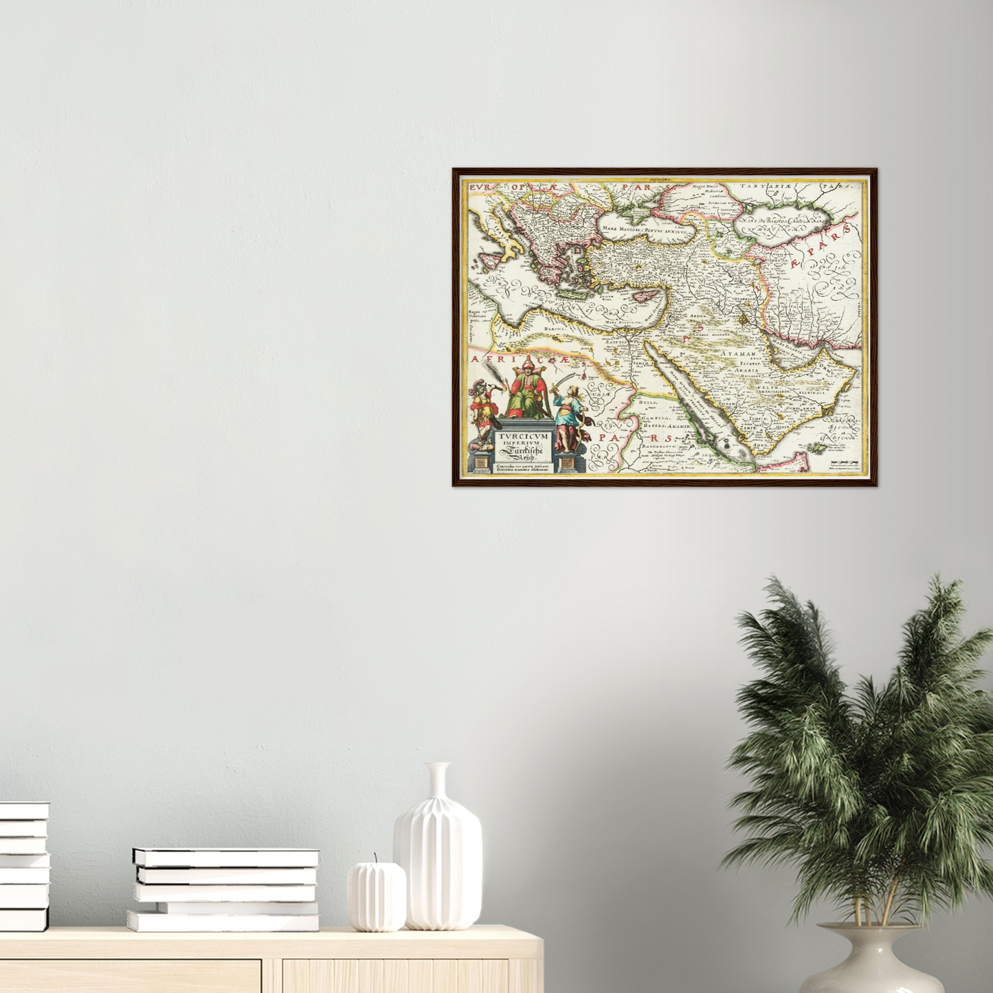 Historische Landkarte Naher Osten um 1636