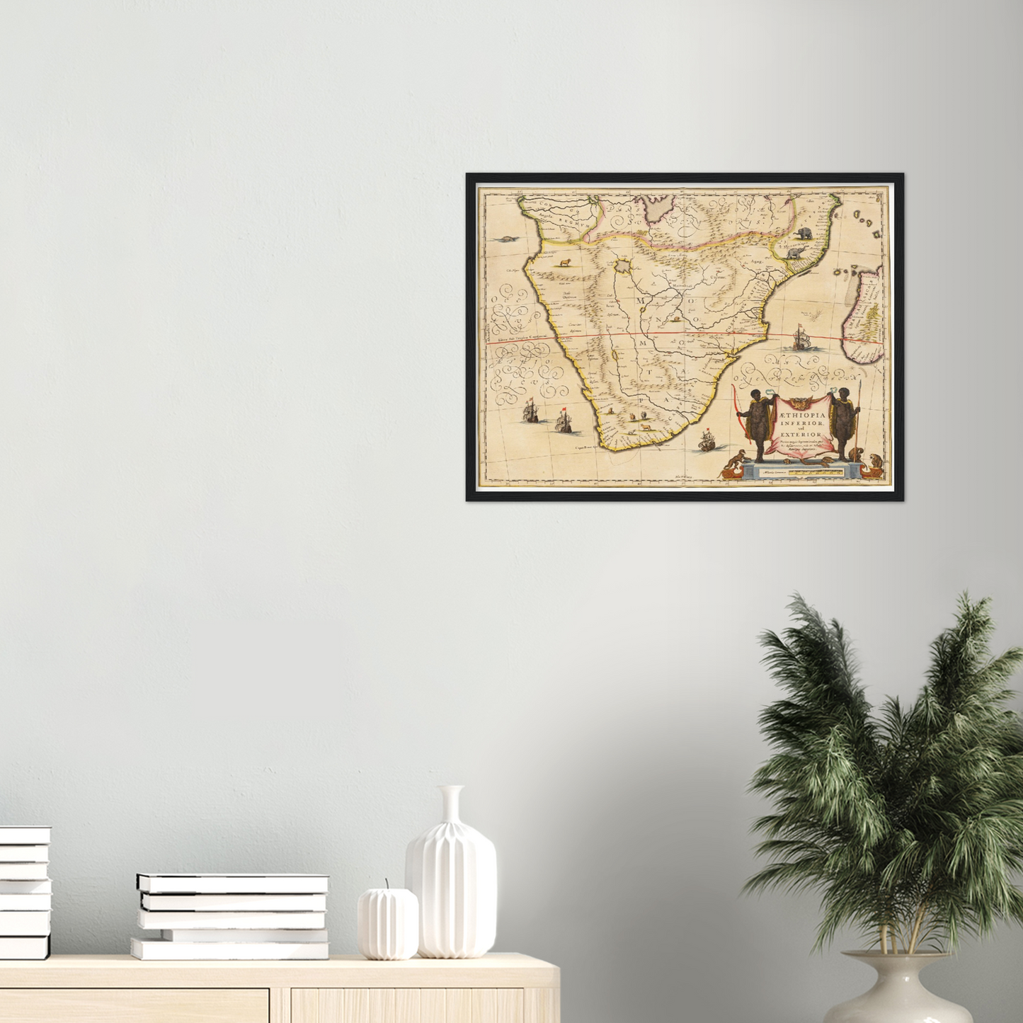 Historische Landkarte Südafrika um 1635