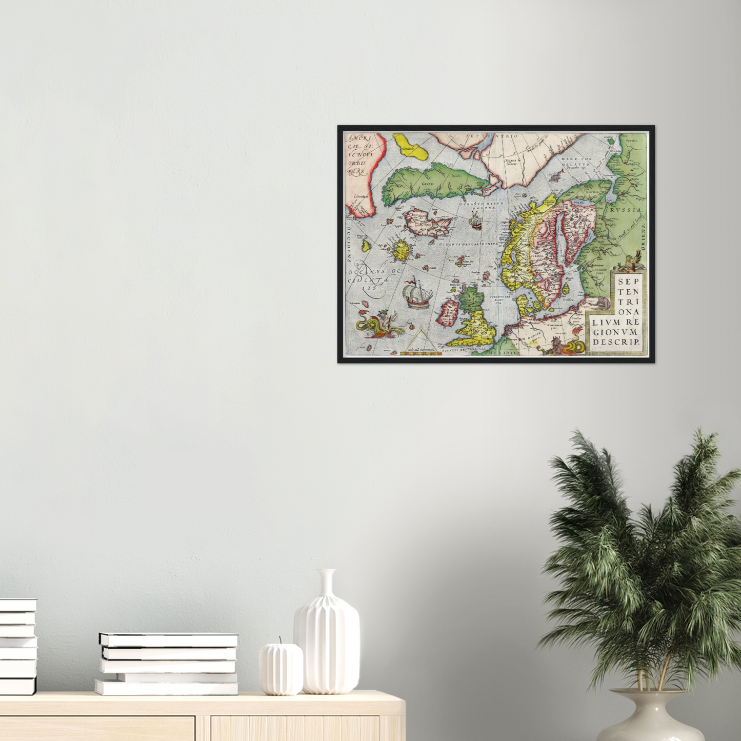 Historische Landkarte Nordeuropa um 1580