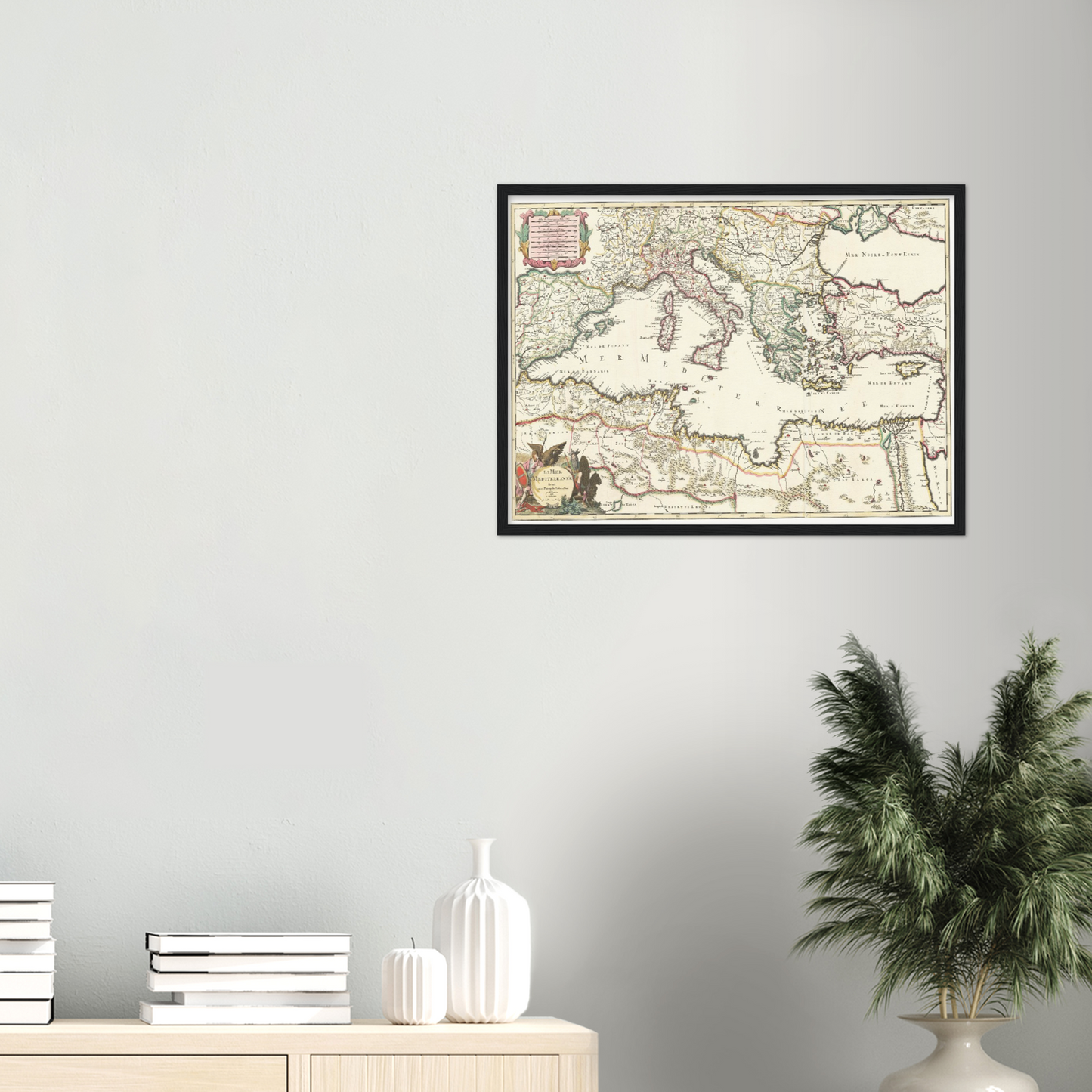 Historische Landkarte Südeuropa um 1700