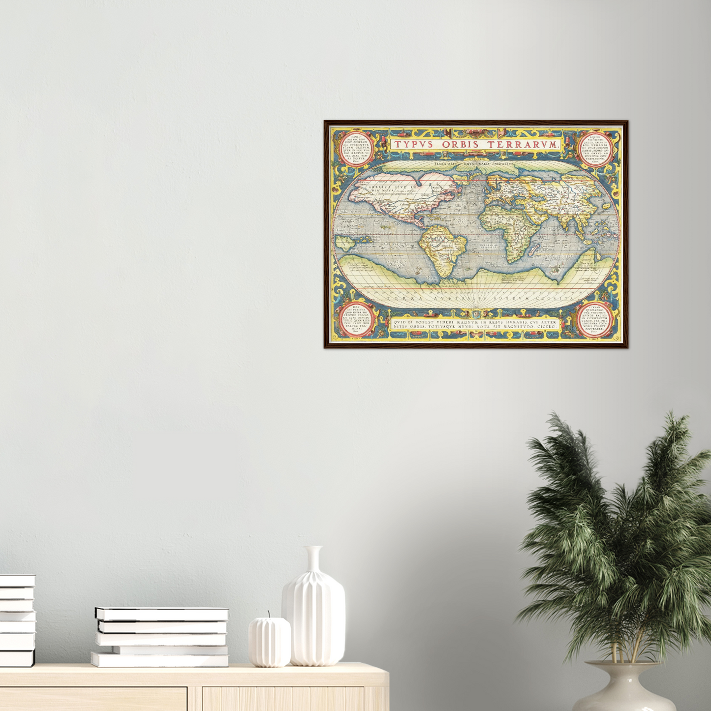 Historische Weltkarte um 1570