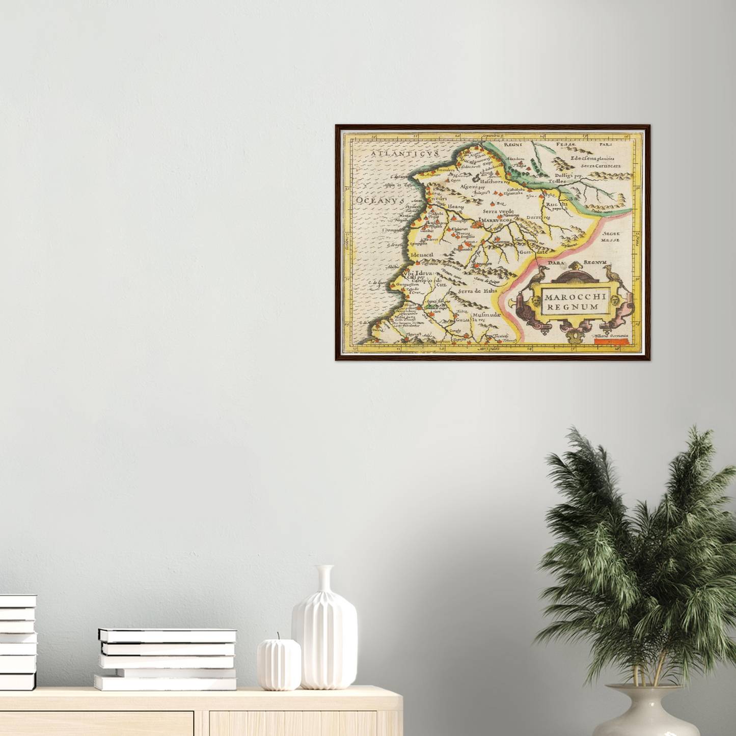 Historische Landkarte Marrakesch um 1609