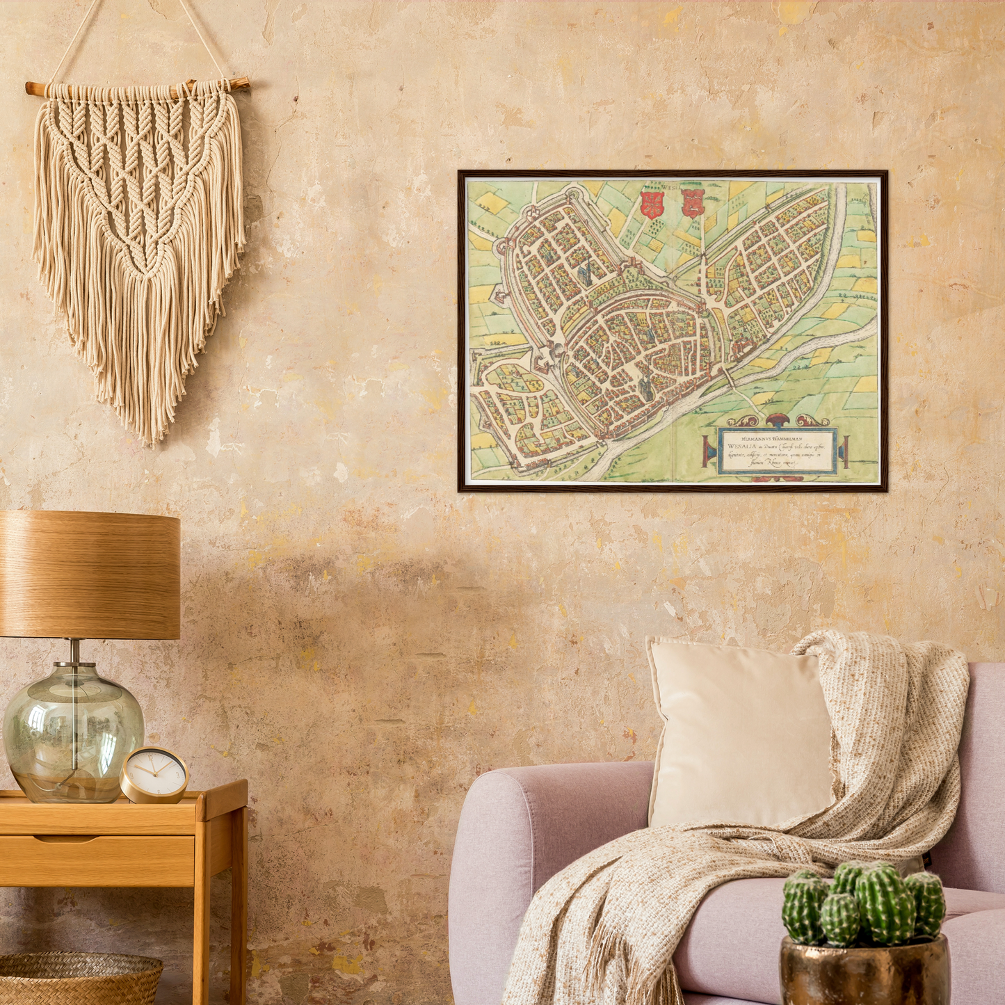 Historischer Stadtplan Wesel um 1592