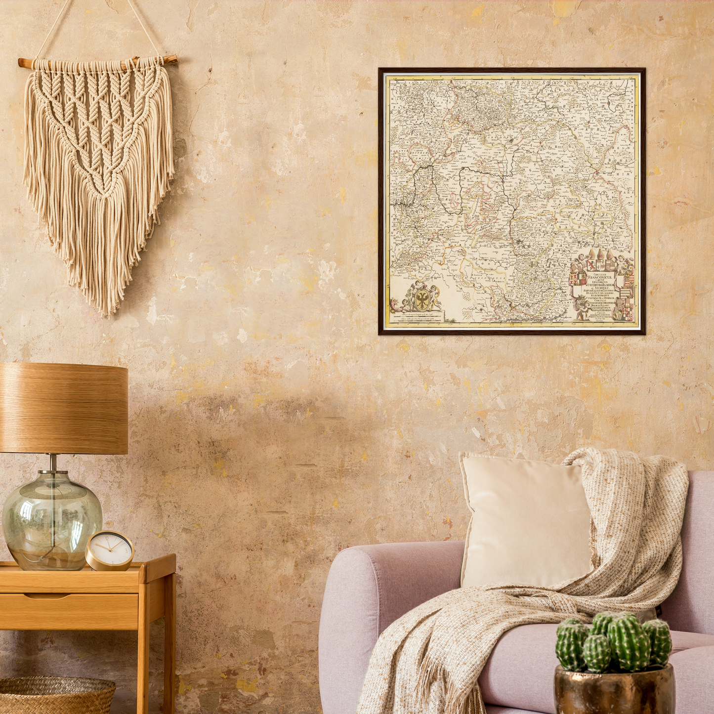 Historische Landkarte Franken um 1698