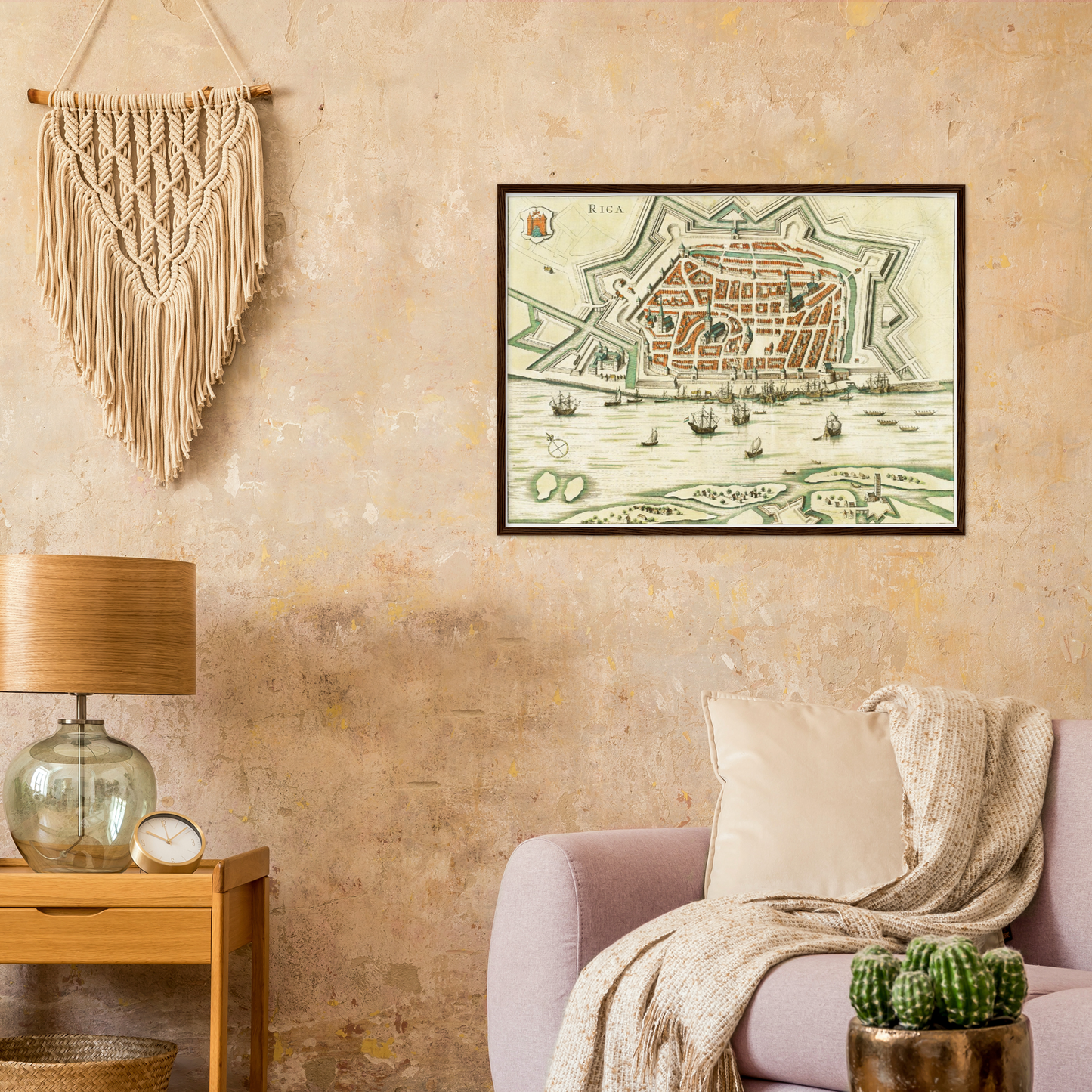 Historischer Stadtplan Riga um 1612