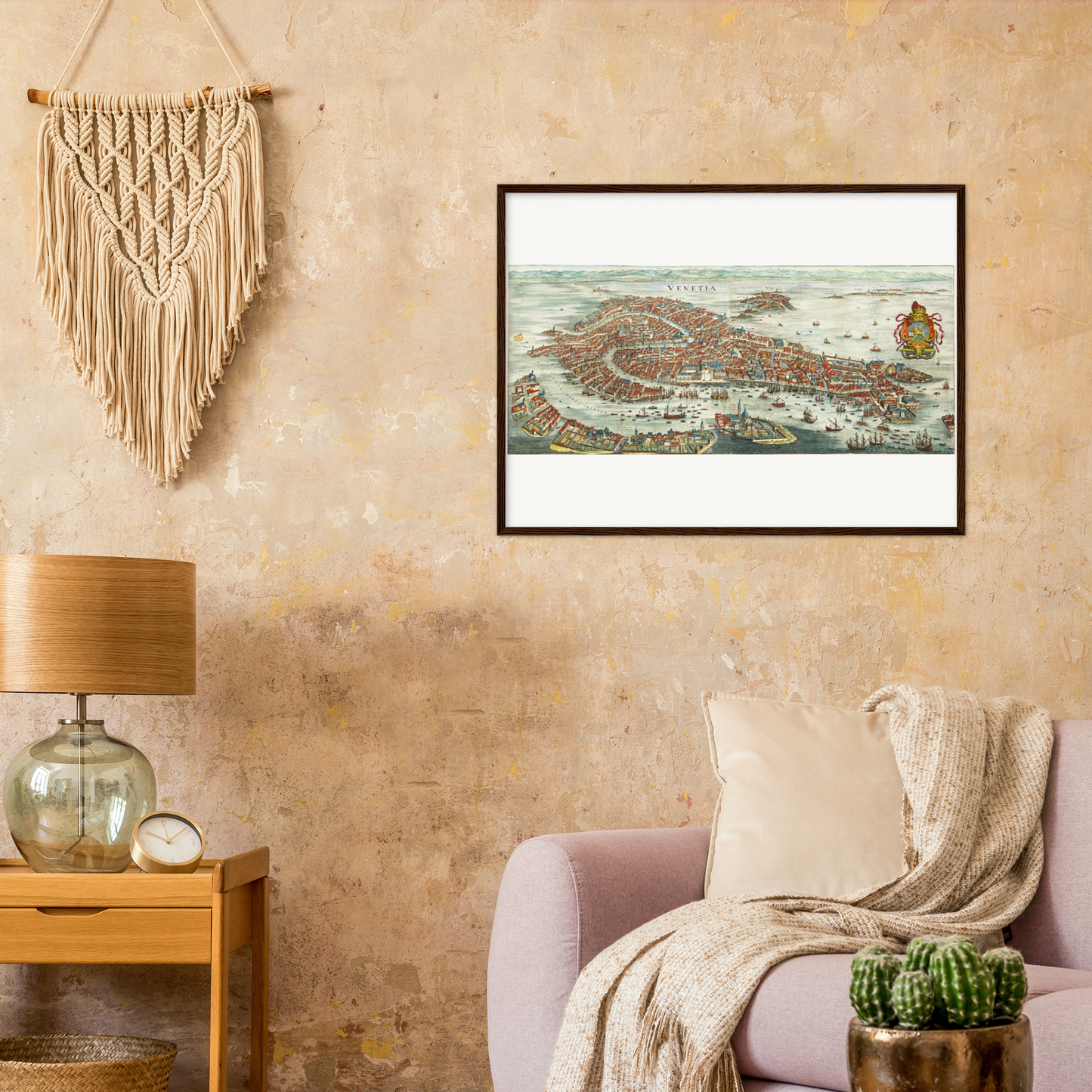 Historische Stadtansicht Venedig um 1636
