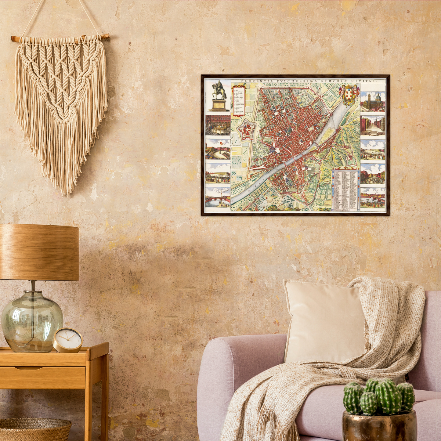 Historischer Stadtplan Florenz um 1660