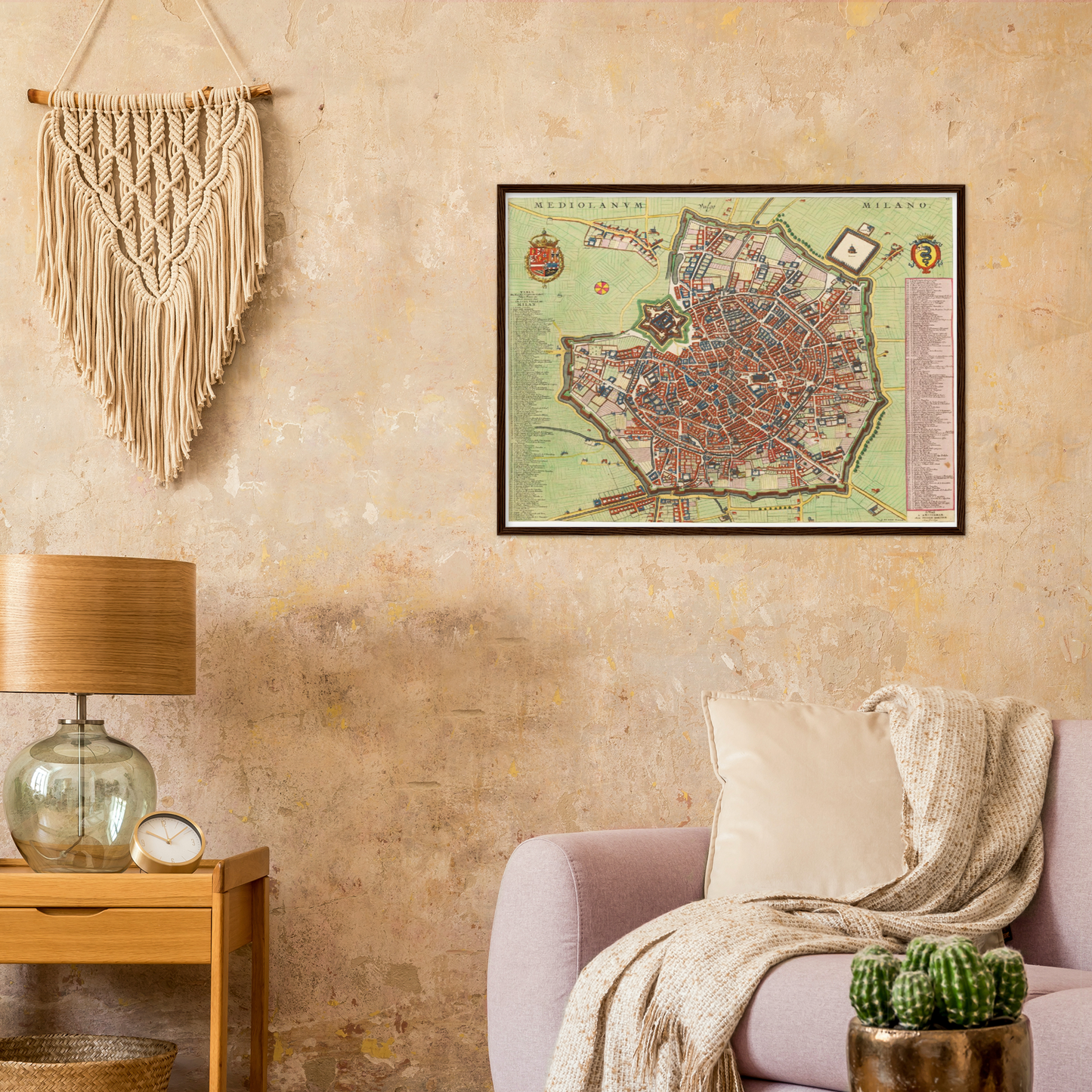Historischer Stadtplan Mailand um 1700