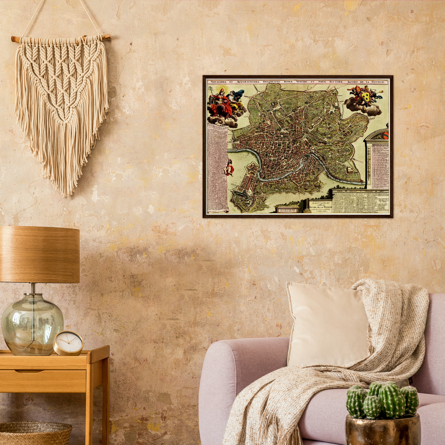 Historischer Stadtplan Rom um 1700