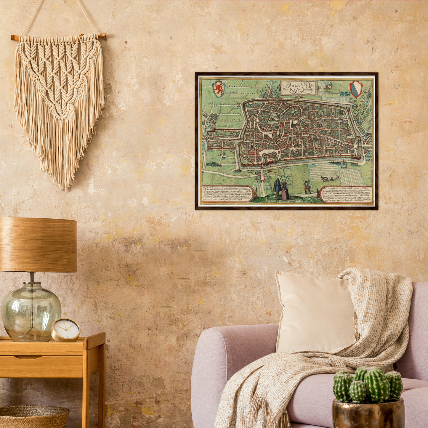 Historischer Stadtplan Utrecht um 1582