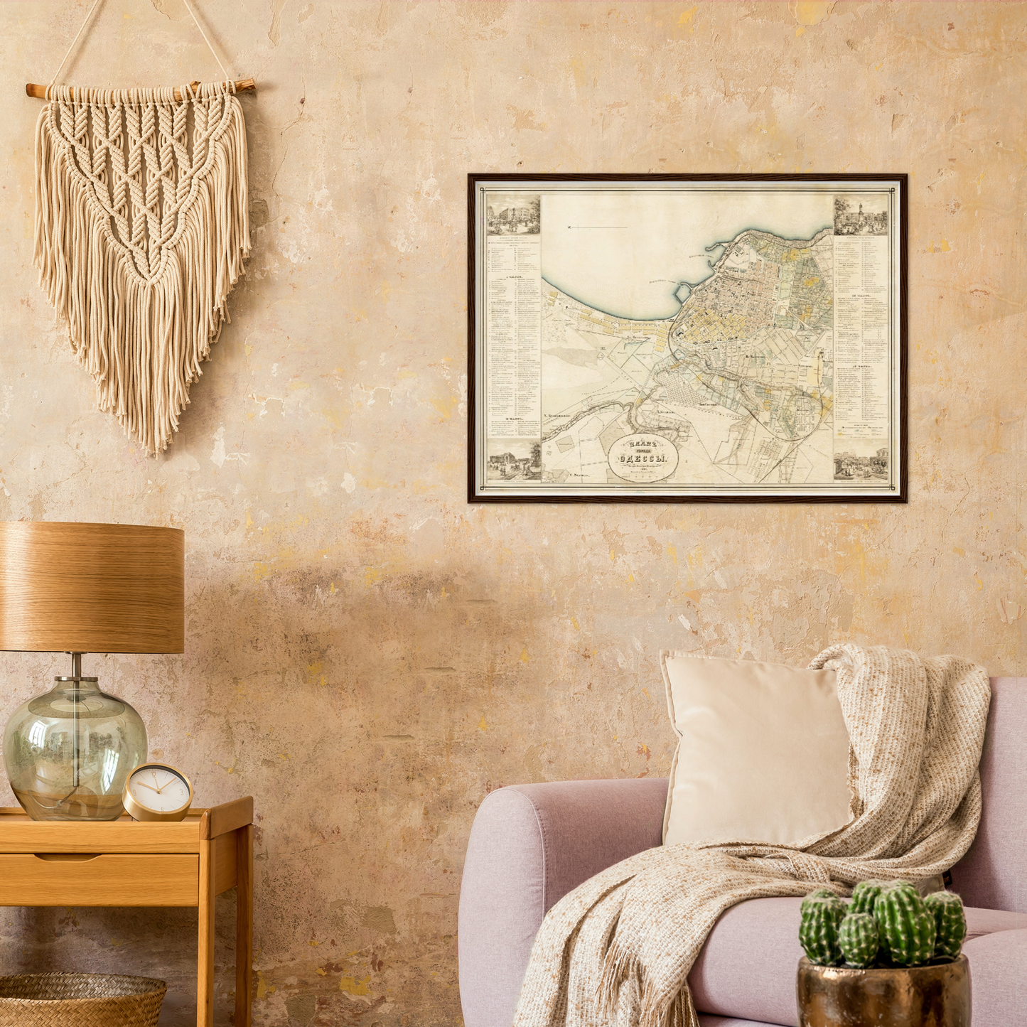 Historischer Stadtplan Odessa um 1864