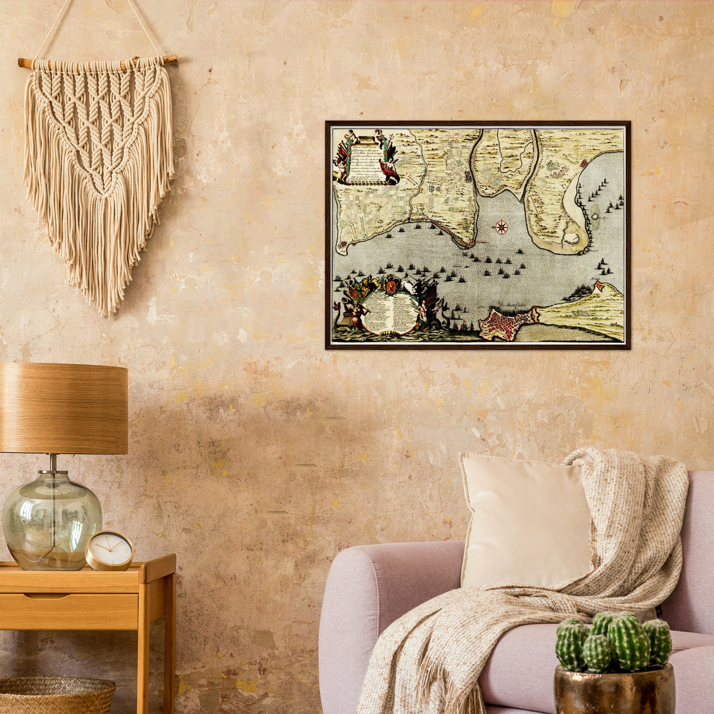 Historischer Stadtplan Cadiz um 1700