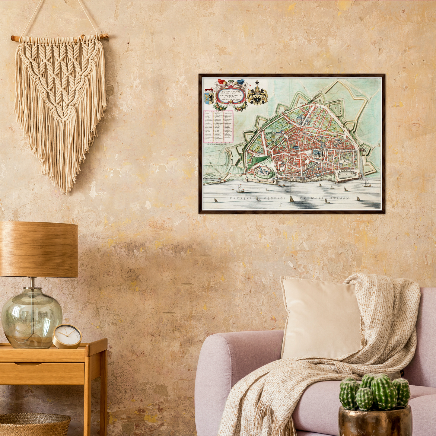 Historischer Stadtplan Nijmegen um 1649