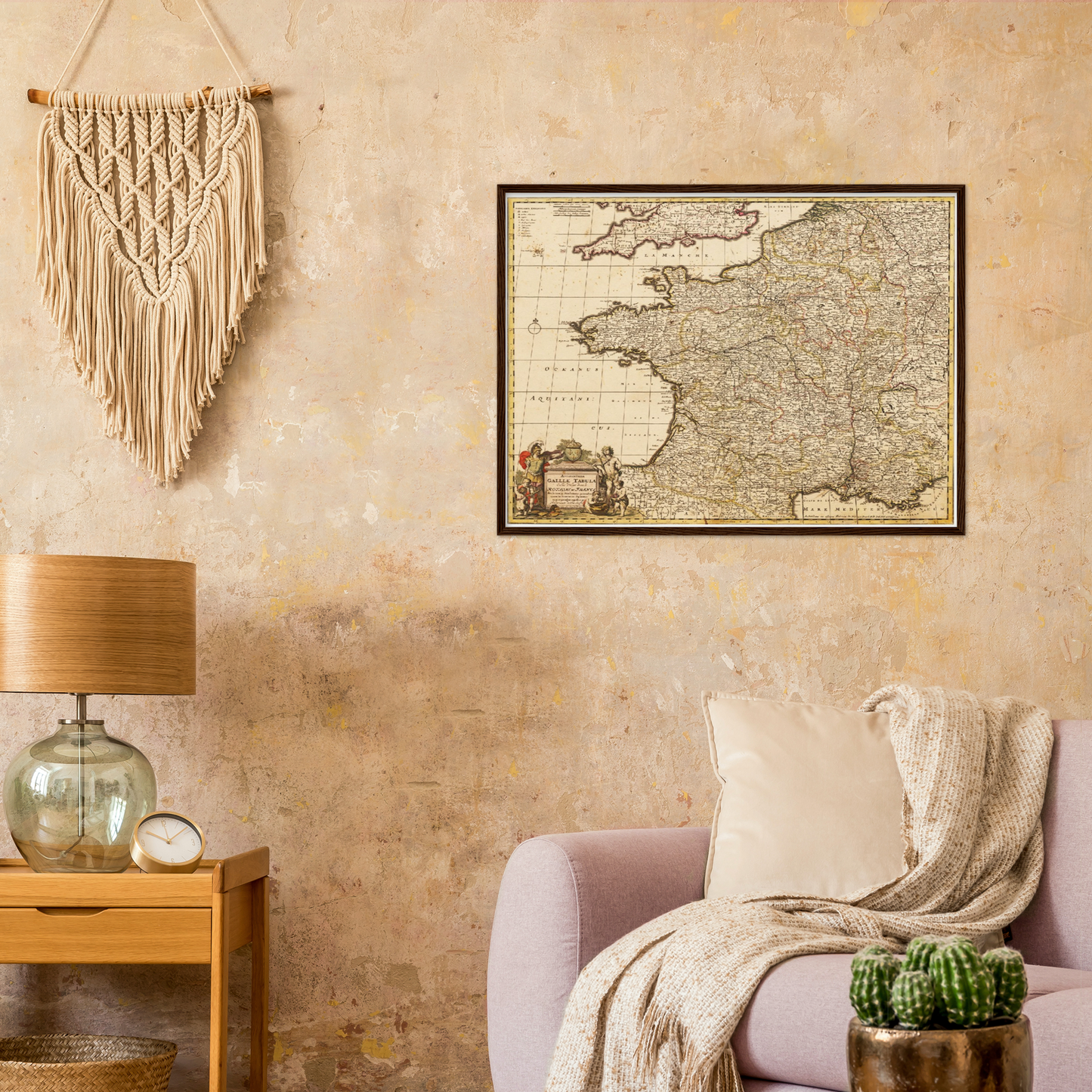 Historische Landkarte Frankreich um 1698