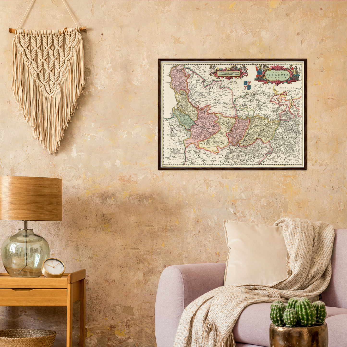 Historische Landkarte Picardie um 1650