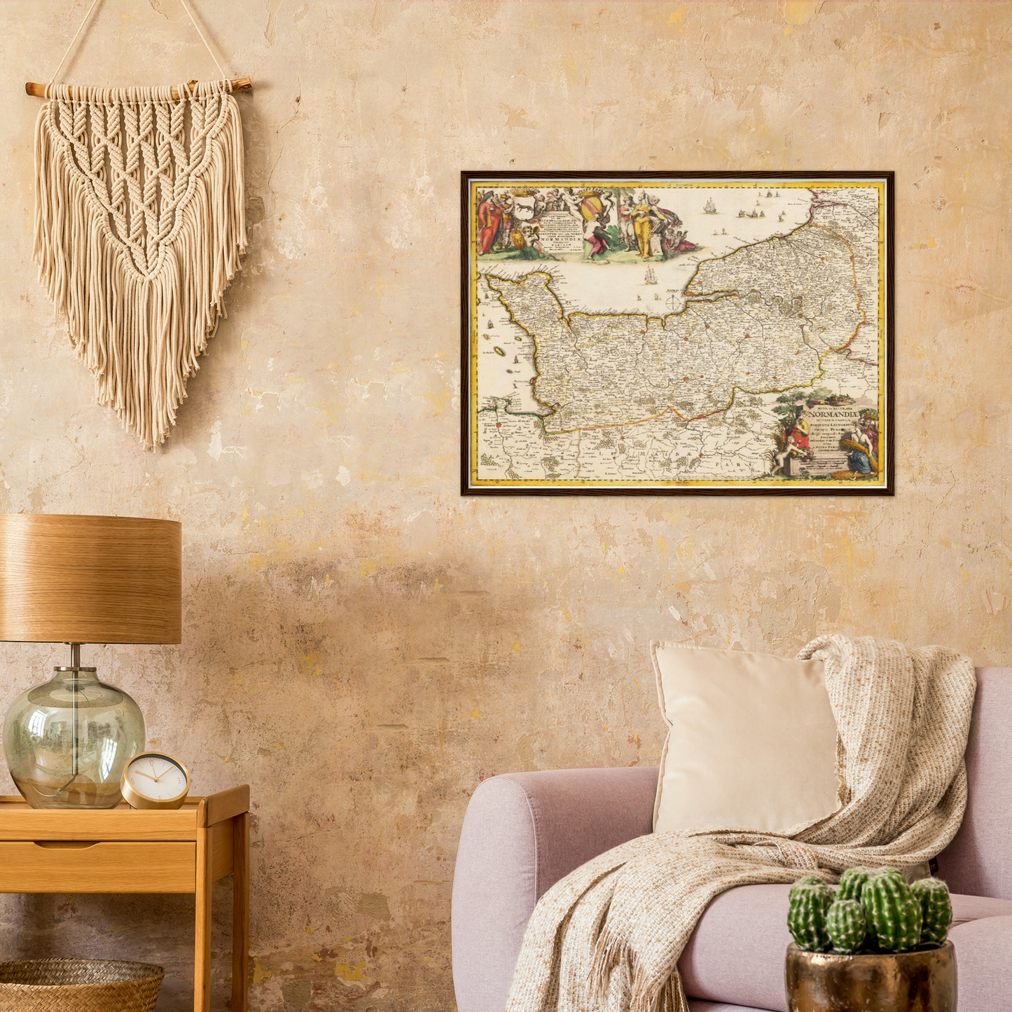 Historische Landkarte Normandie um 1698