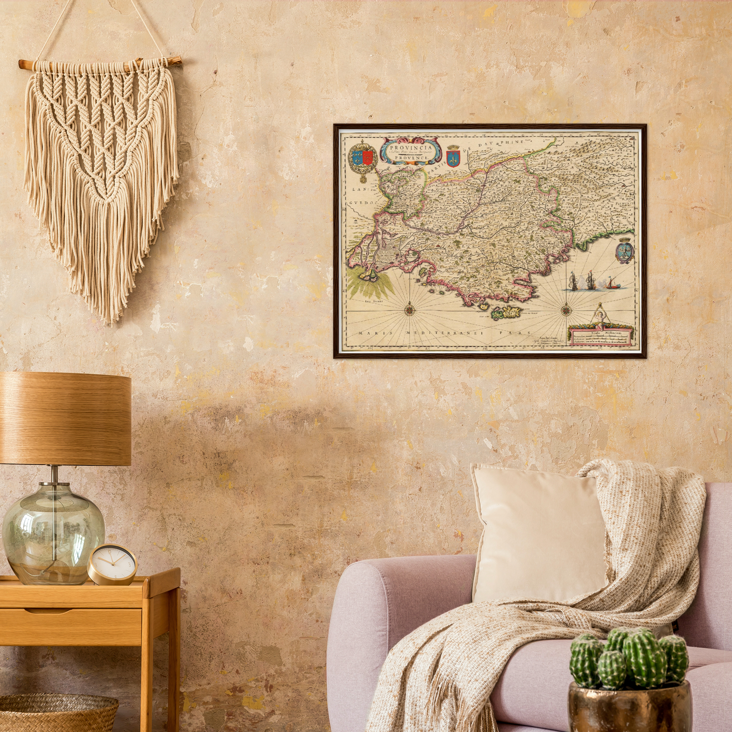 Historische Landkarte Provence um 1635
